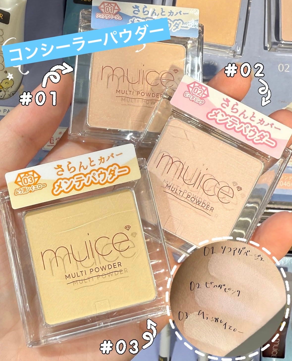 スポットメンテパウダー/muice/プレストパウダーを使ったクチコミ(1枚目)