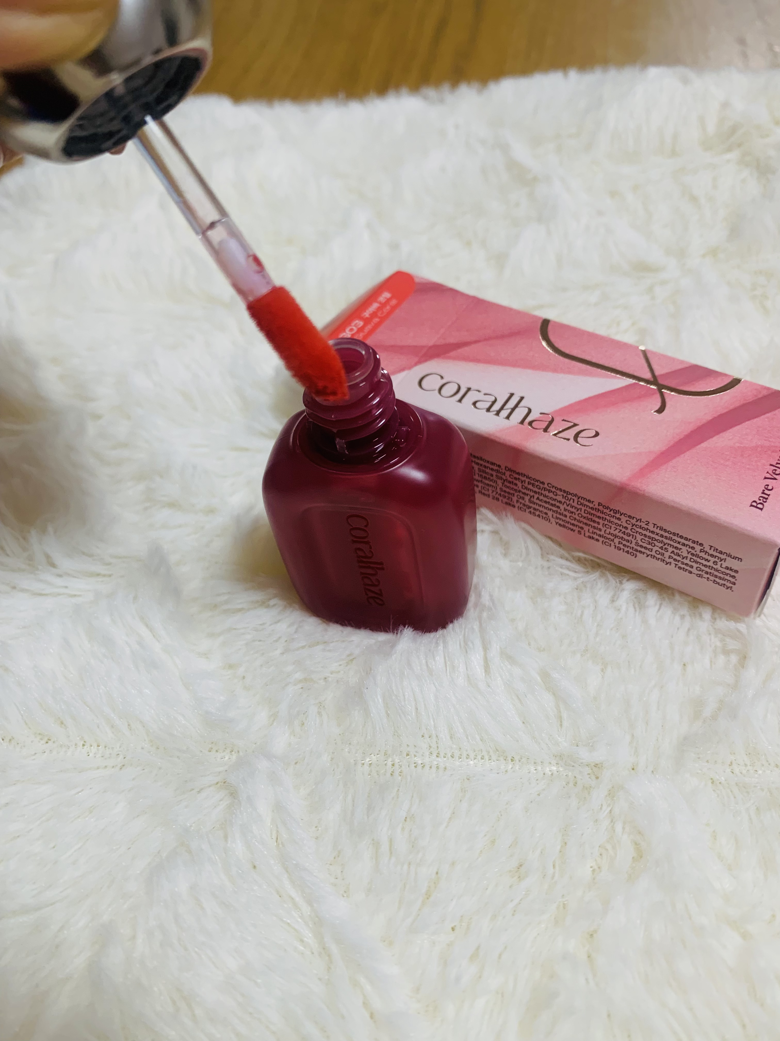 ベア ベルベット ティント/Coralhaze/リップティントを使ったクチコミ（3枚目）