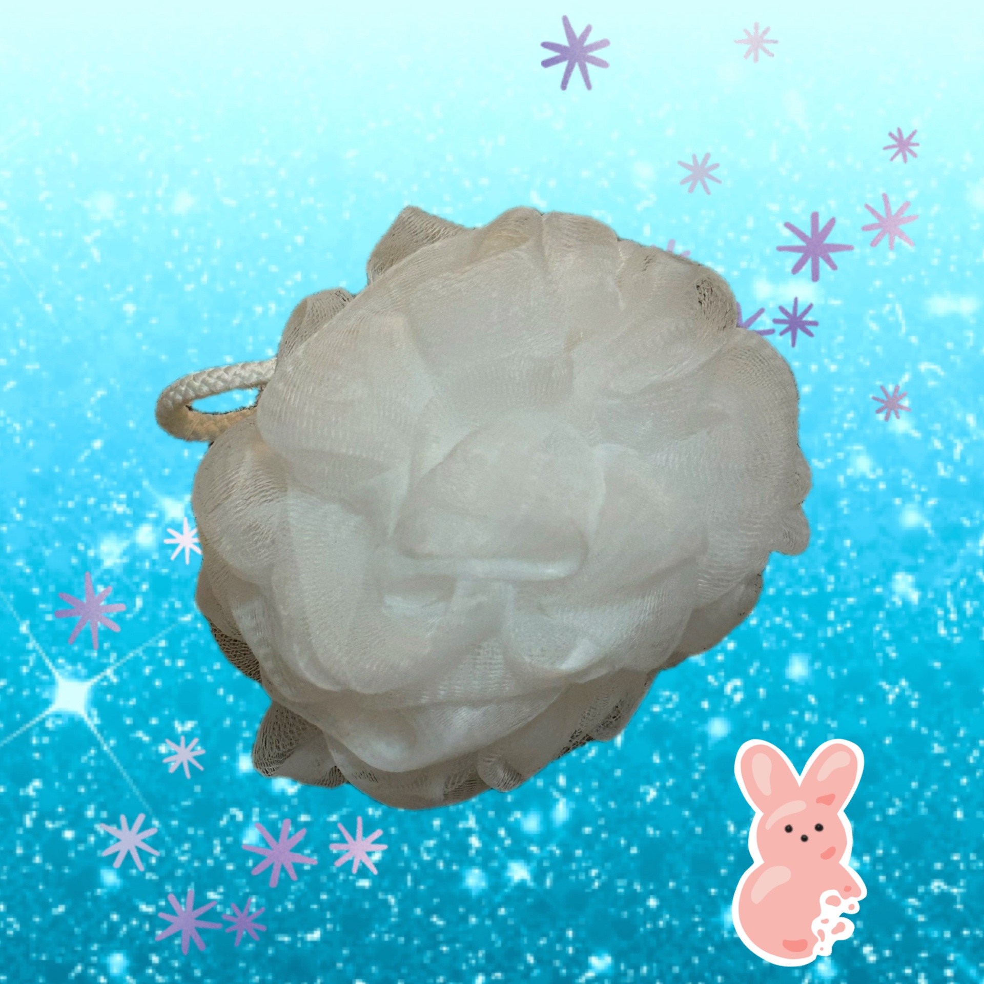 ふわふわシャワーボール 2個入り/DAISO/バスグッズを使ったクチコミ（1枚目）