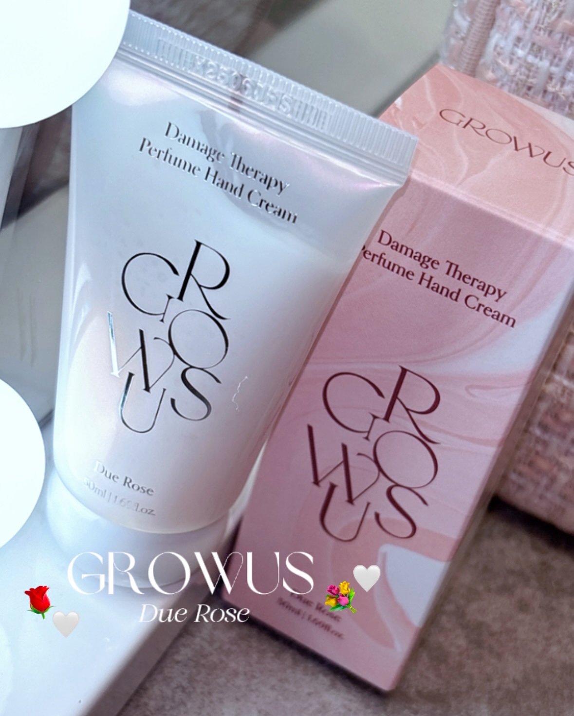 ダメージセラピーパフュームハンドクリーム　Due Rose/GROWUS/ハンドクリームを使ったクチコミ（3枚目）