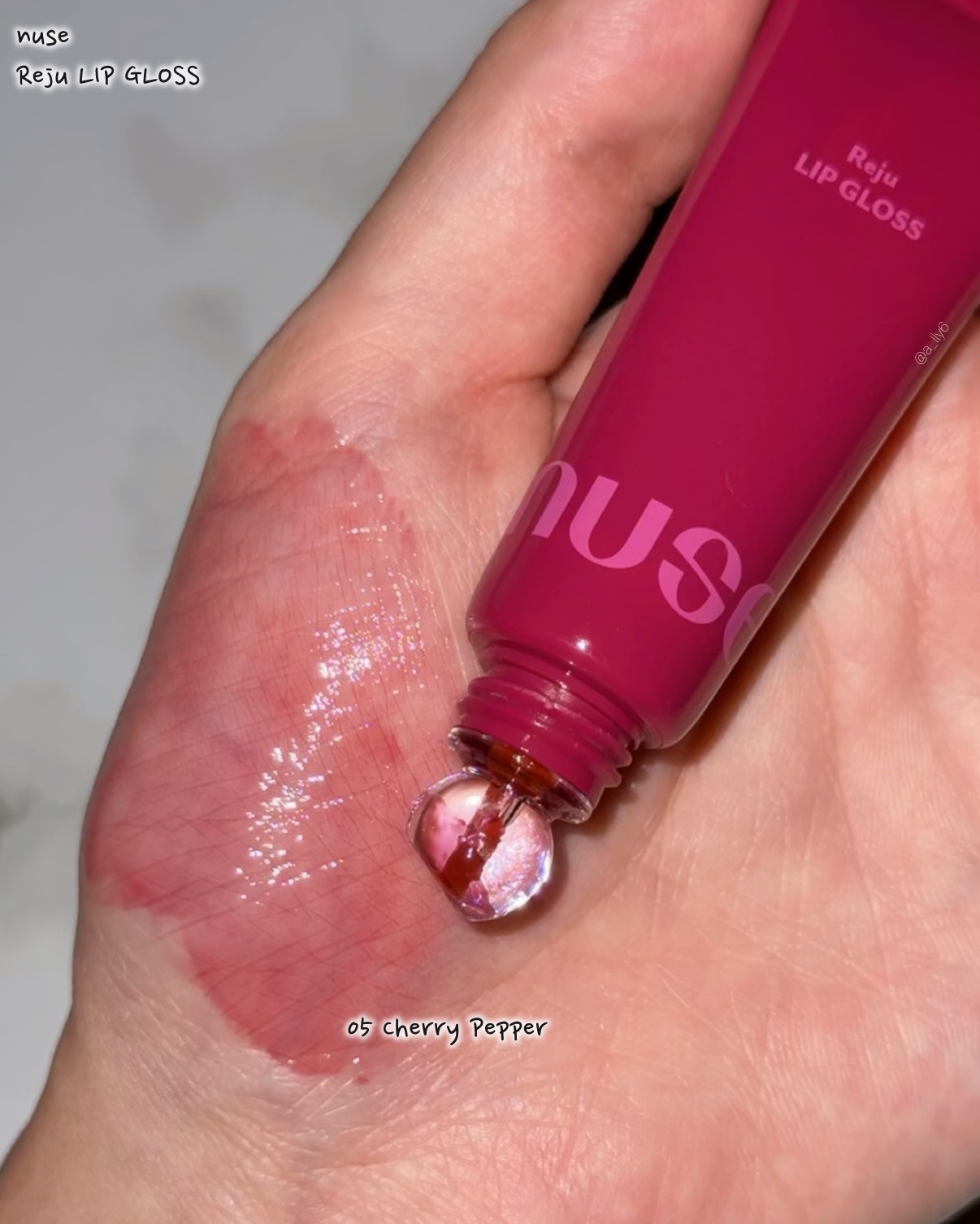 リジュリップグロス 05 チェリーペッパー/nuse/リップグロスを使ったクチコミ（3枚目）
