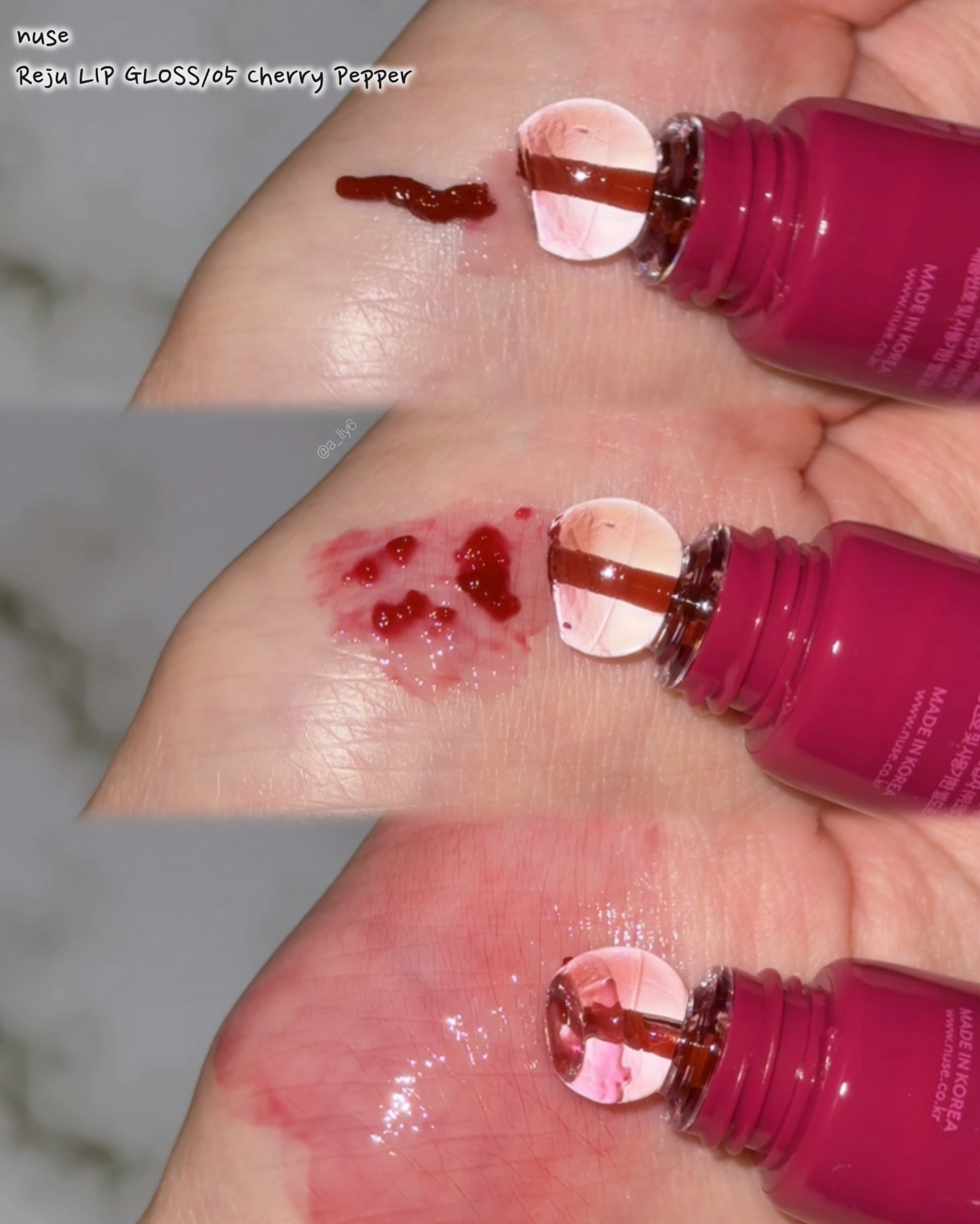 リジュリップグロス 05 チェリーペッパー/nuse/リップグロスを使ったクチコミ（2枚目）