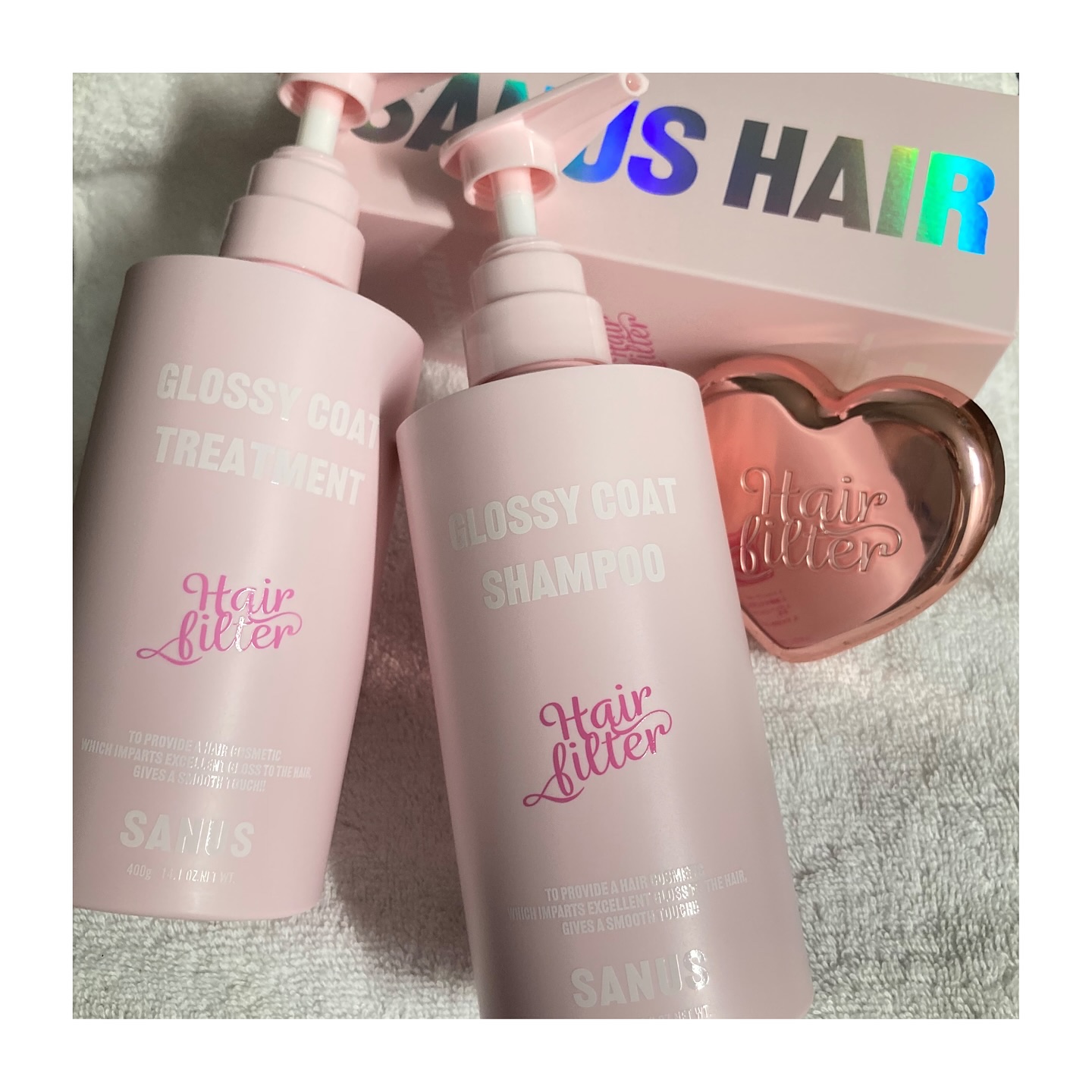GLOSSY COAT SHAMPOO / TREATMENT/SANUS HAIR FILTER/市販シャンプーを使ったクチコミ（1枚目）