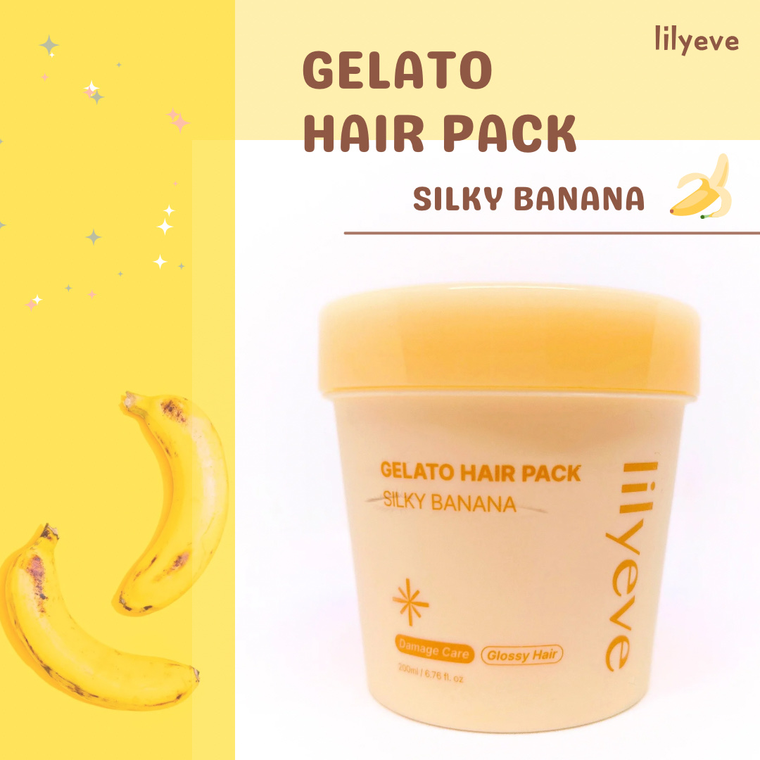 リペアターンジェラートヘアパック シルキーバナナ/リリーイブ/洗い流すヘアトリートメントを使ったクチコミ（1枚目）