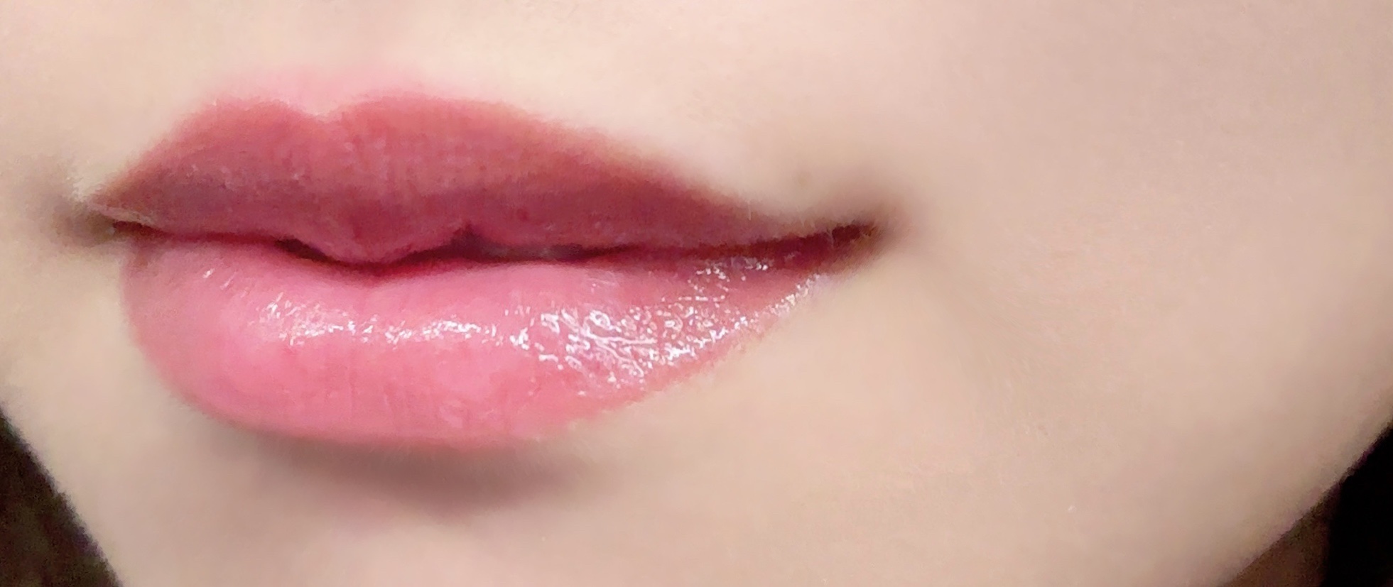 フィー 3Dボリューミンググロス B08 ロージー  70％/fwee/リップグロスを使ったクチコミ（1枚目）