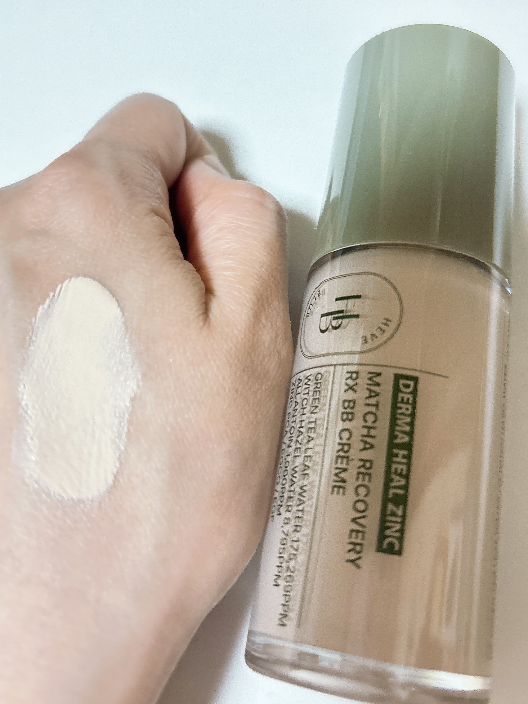 ダーマヒール ジンク＆抹茶  自生RX BBクリーム/HEVEBLUE/BBクリームを使ったクチコミ（3枚目）