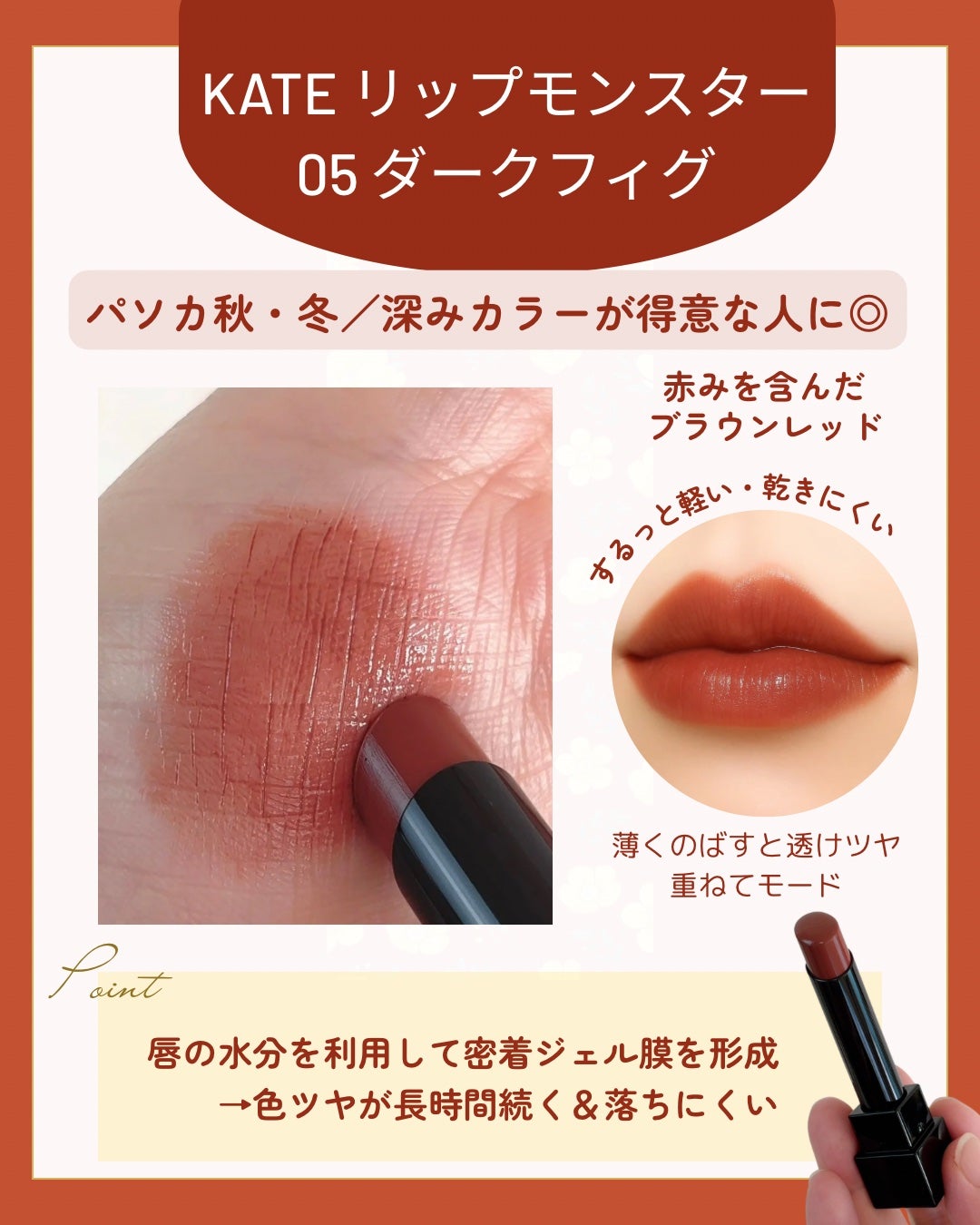 ケイト リップモンスター/KATE/口紅を使ったクチコミ(4枚目)