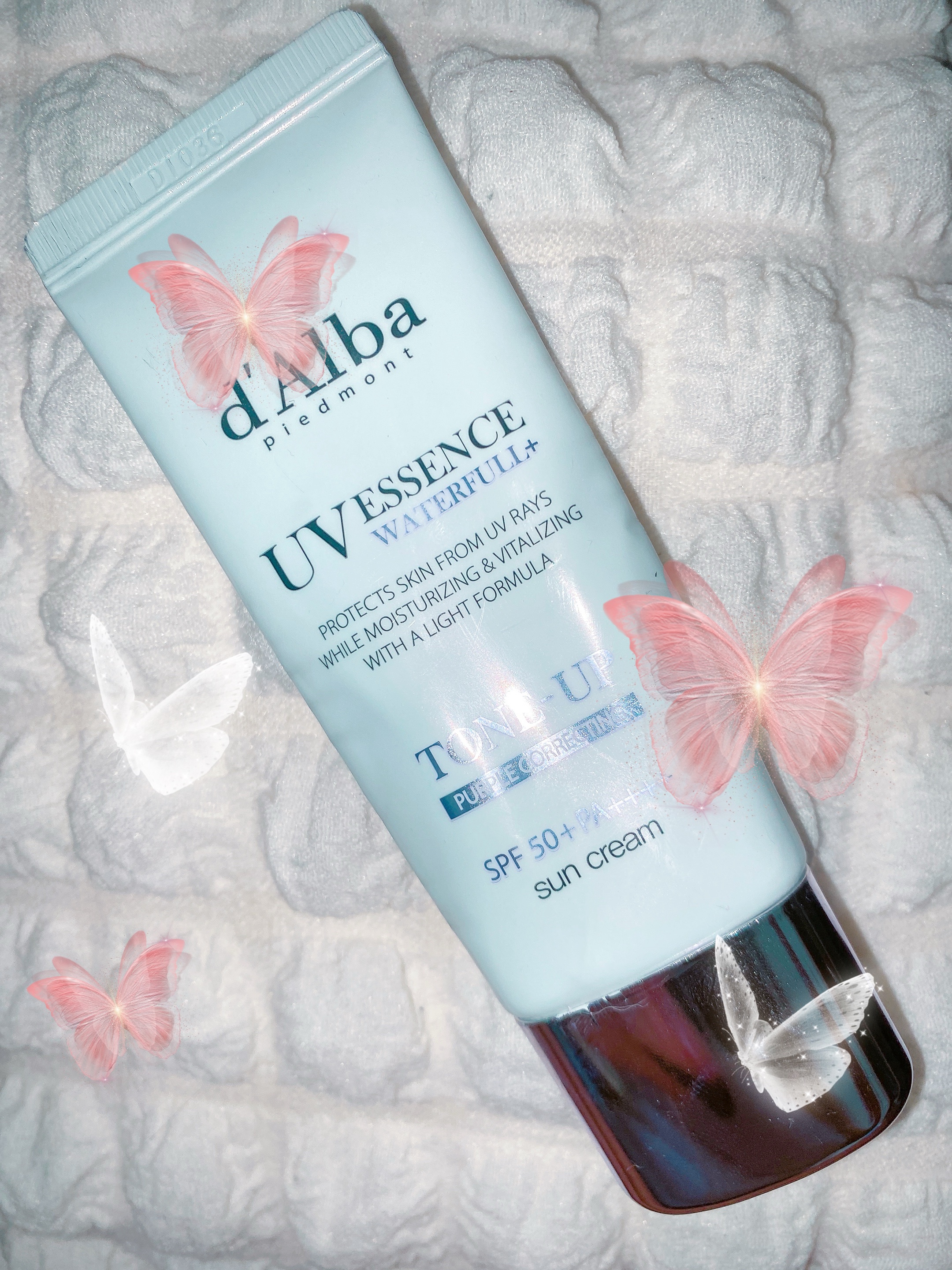 ダルバ ウォータフル トーンアップ サンクリーム(パープル)/ダルバ/日焼け止めクリームを使ったクチコミ（1枚目）