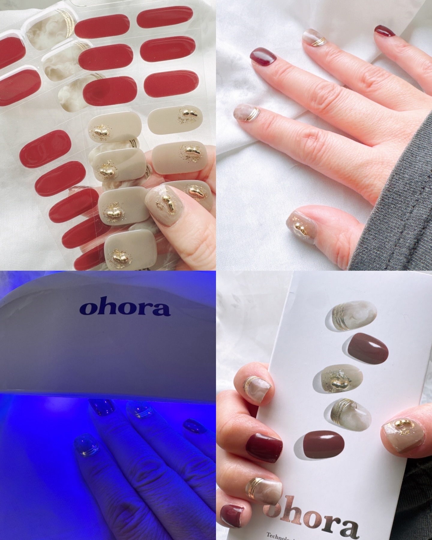 セミキュアジェルネイル（ハンド）/ohora/ネイルシールを使ったクチコミ（3枚目）