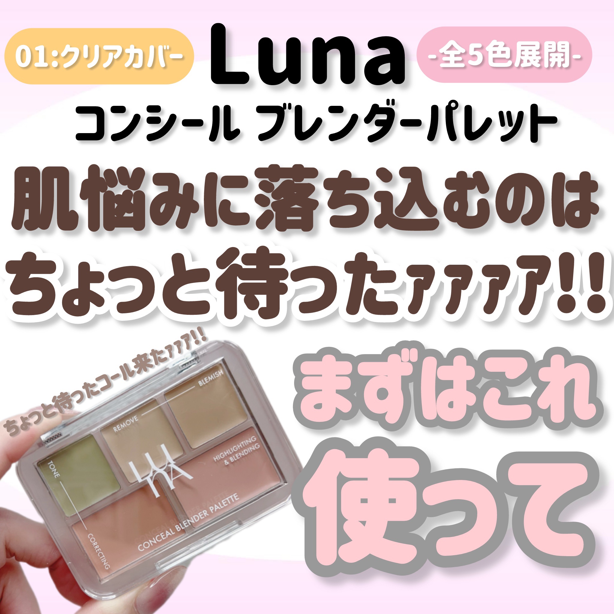 コンシールブレンダーパレット/LUNA/パレットコンシーラーを使ったクチコミ（1枚目）