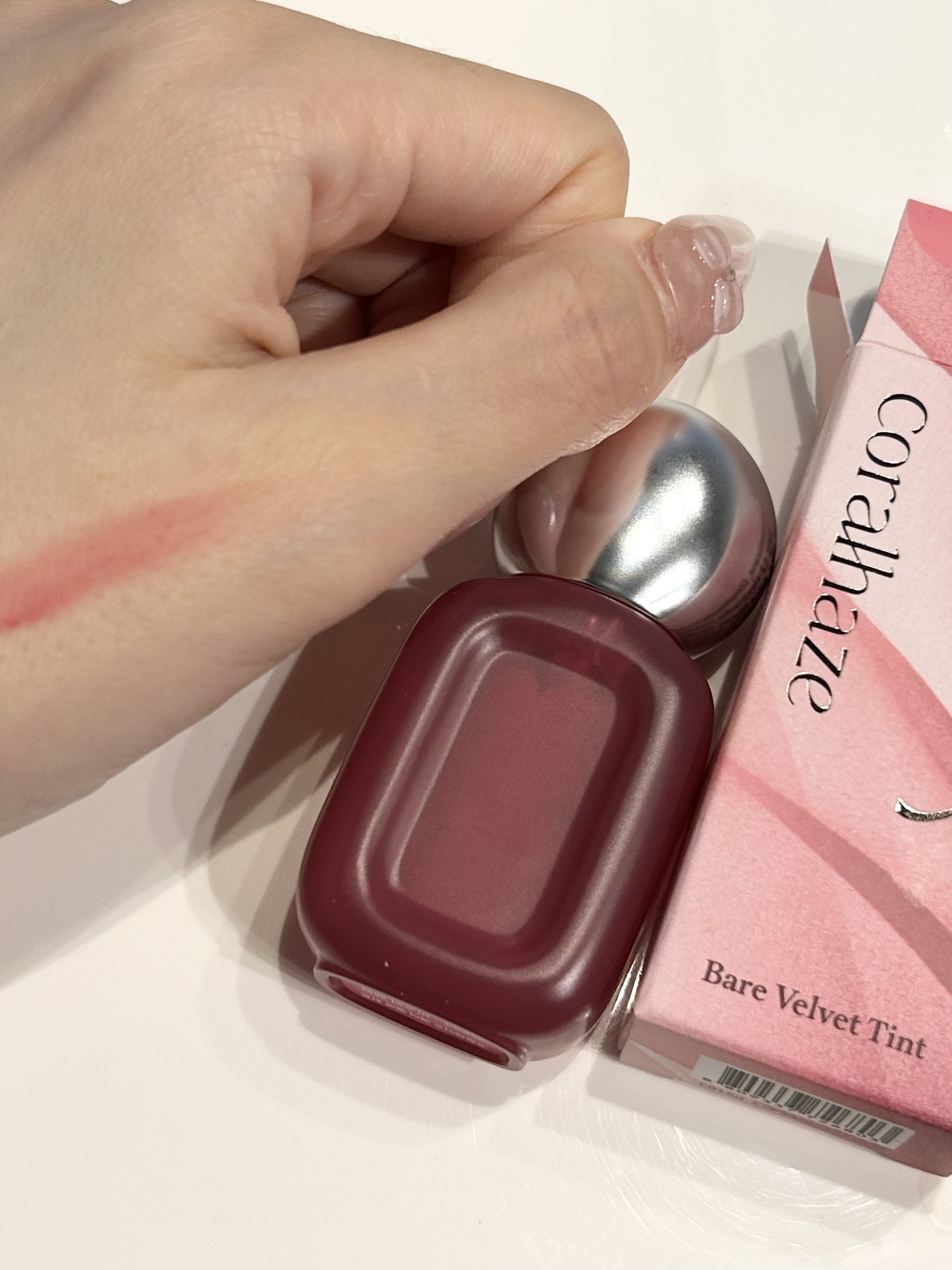 ベア ベルベット ティント 301 ミスティペタル/Coralhaze/リップティントを使ったクチコミ（1枚目）