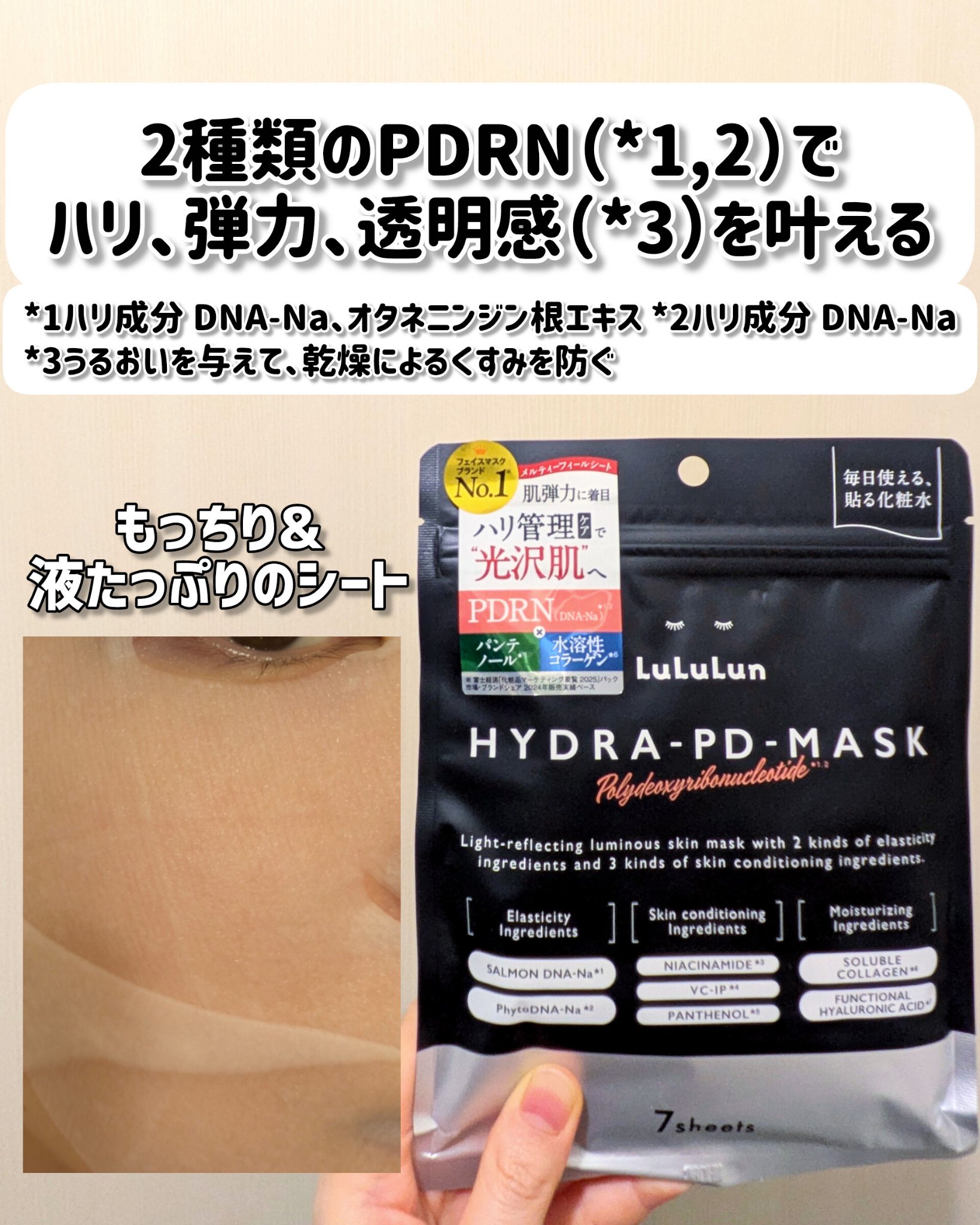 ルルルン ハイドラ PD マスク/ルルルン/シートマスク・パックを使ったクチコミ（2枚目）