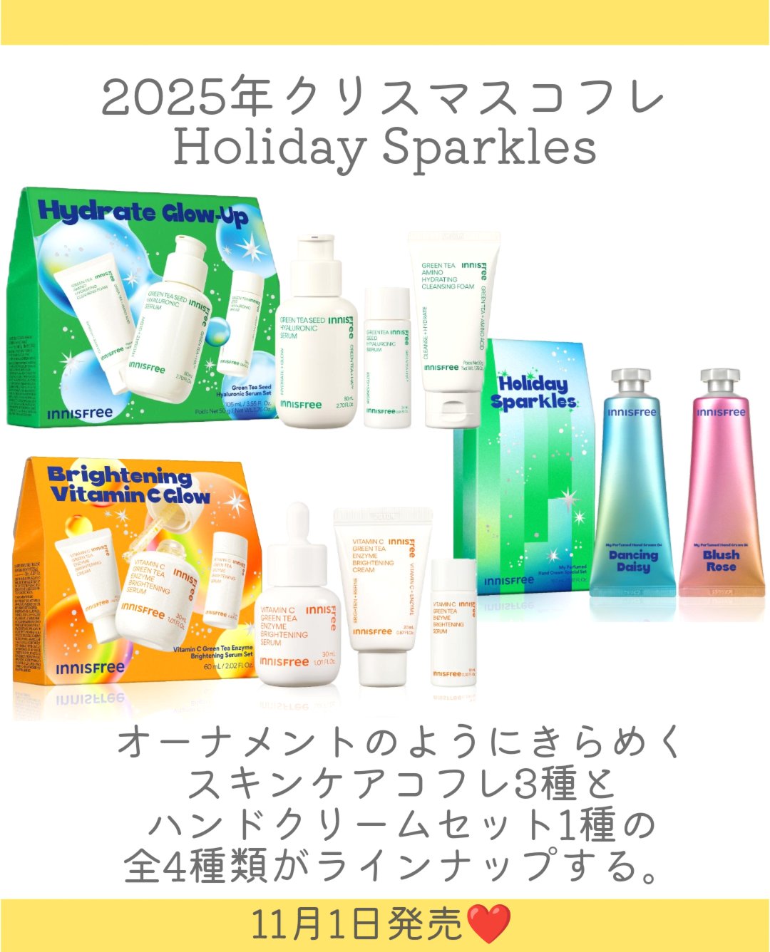 レチノール PDRN アドバンスド セラム ホリデーセット 2025/innisfree/スキンケアキットを使ったクチコミ（2枚目）