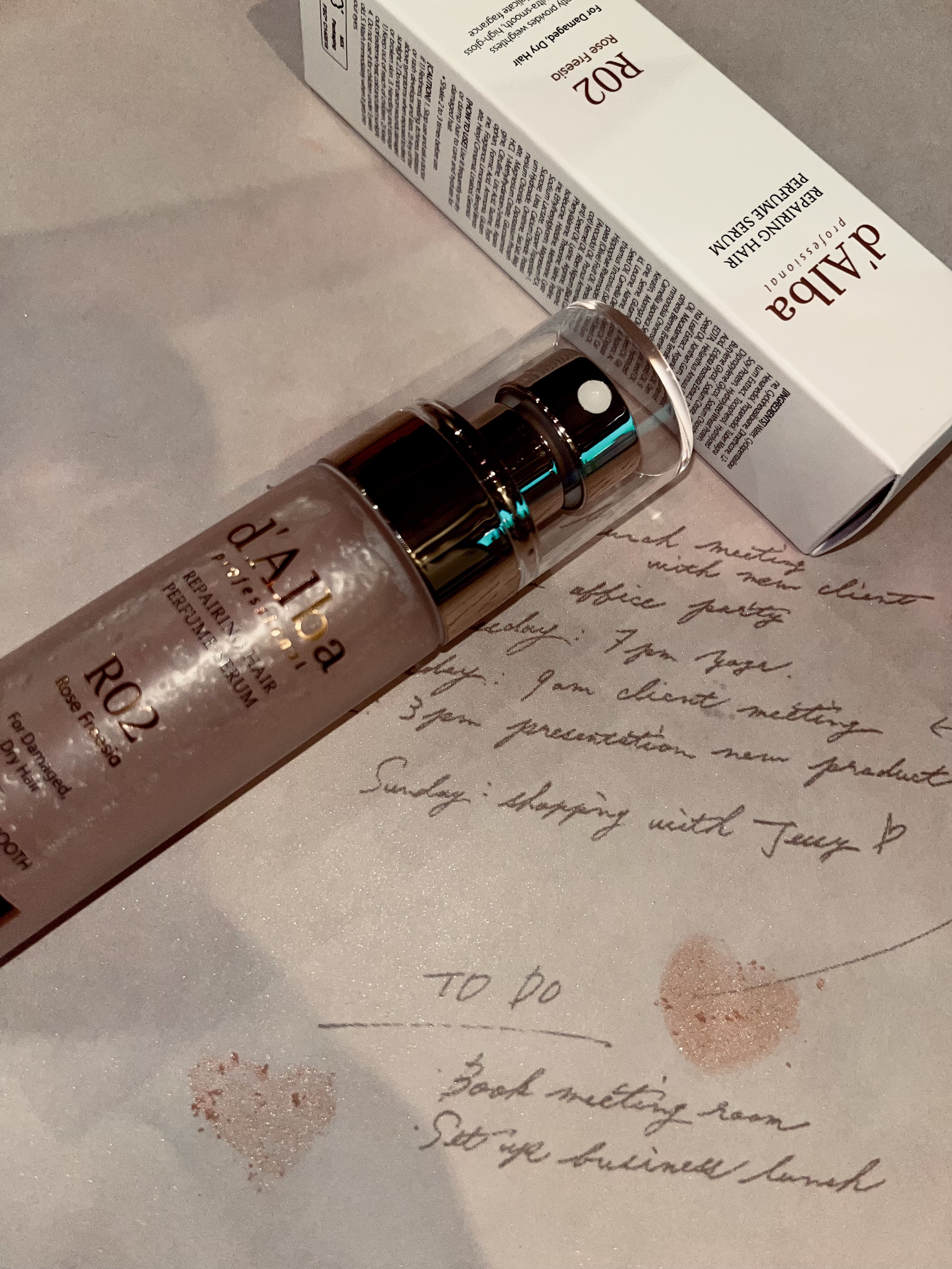 ダルバ プロフェッショナルリペアリングヘアパヒュームセラムのクチコミ「d'Albaのヘアセラム♥🎀♥°・*:.。.☆
ダルバ プロフェッショナル ヘア パフュームセ.....」（1枚目）