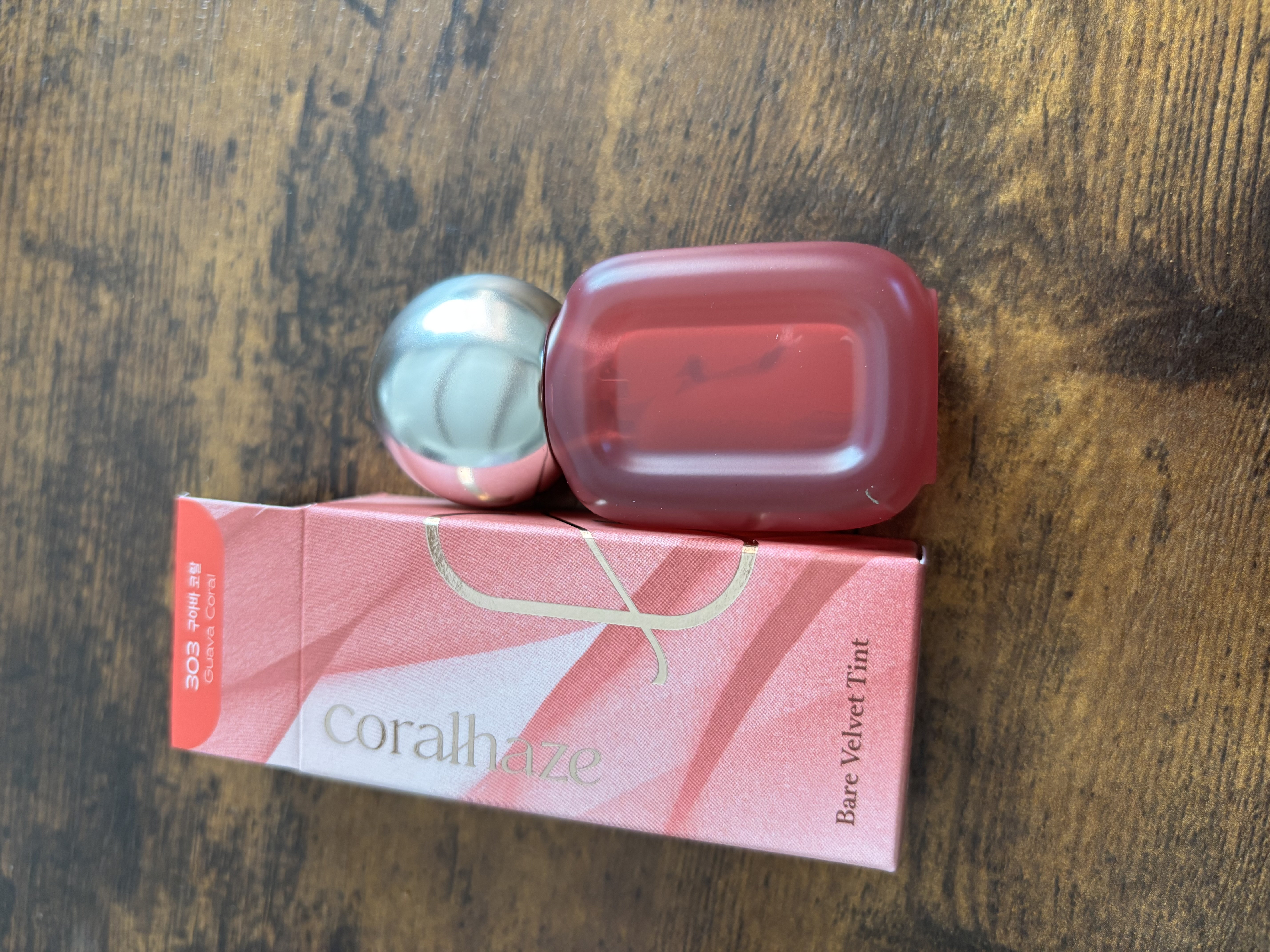 ベア ベルベット ティント 303 グアバコーラル/Coralhaze/リップティントを使ったクチコミ（1枚目）