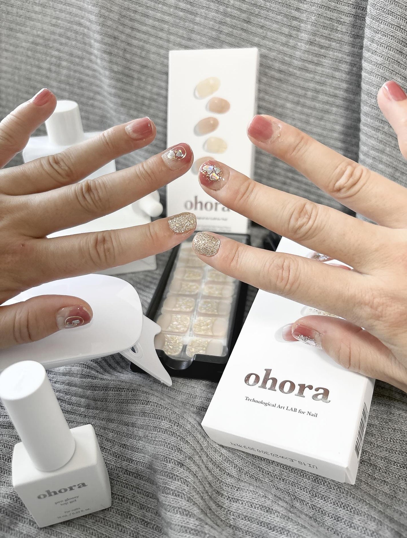 セミキュアジェルネイル(ハンド)/ohora/ネイルシールを使ったクチコミ(7枚目)