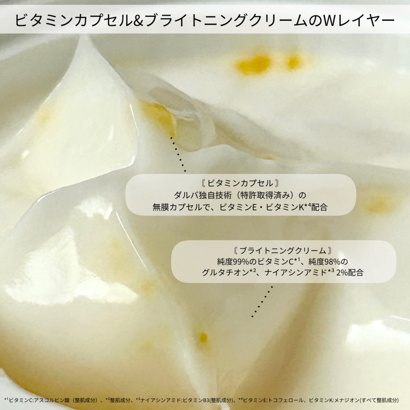 ビタトーニングカプセルクリーム/ダルバ/フェイスクリームを使ったクチコミ(3枚目)