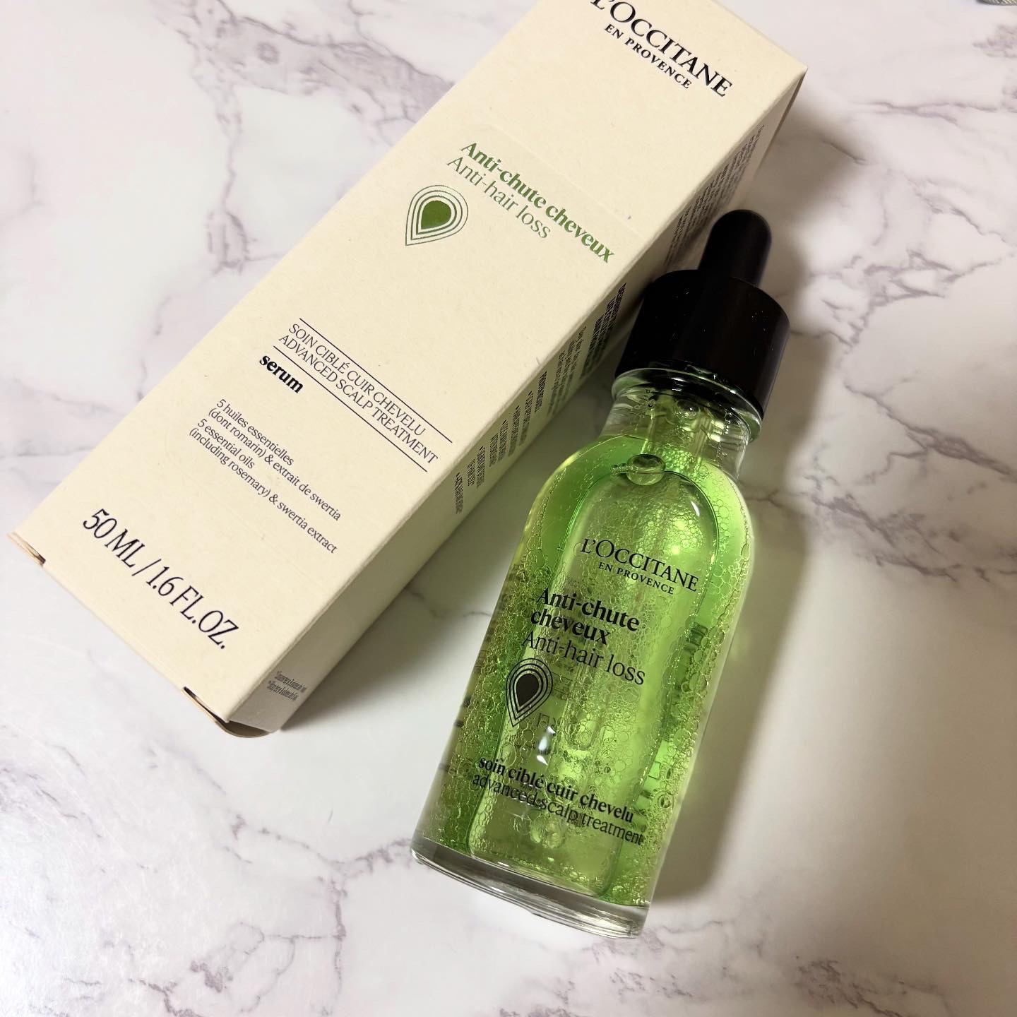 薬用 メディカル アンチヘアロスセラム 50mL/L'OCCITANE/頭皮ローションを使ったクチコミ（1枚目）