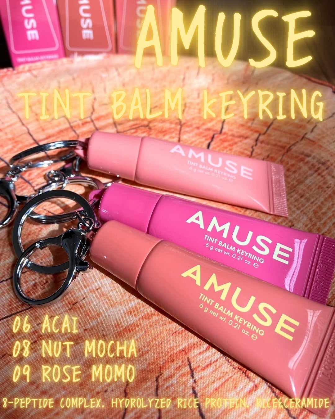 ケア/ティントバームキーリング/AMUSE/リップグロスを使ったクチコミ(1枚目)