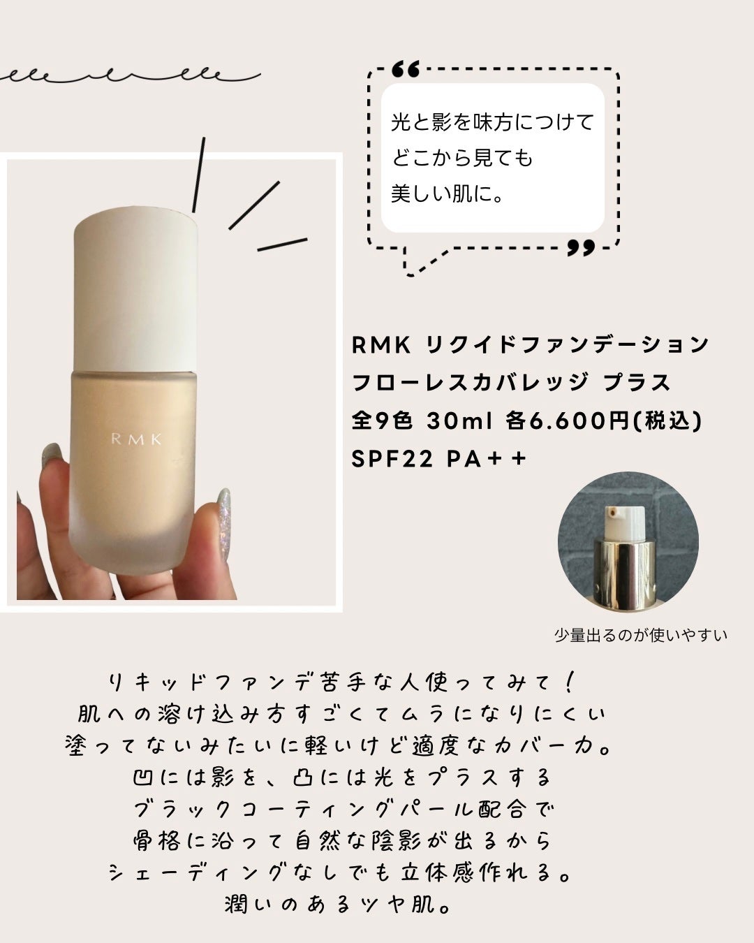 RMK リクイドファンデーション フローレスカバレッジ プラス/RMK/リキッドファンデーションを使ったクチコミ(1枚目)