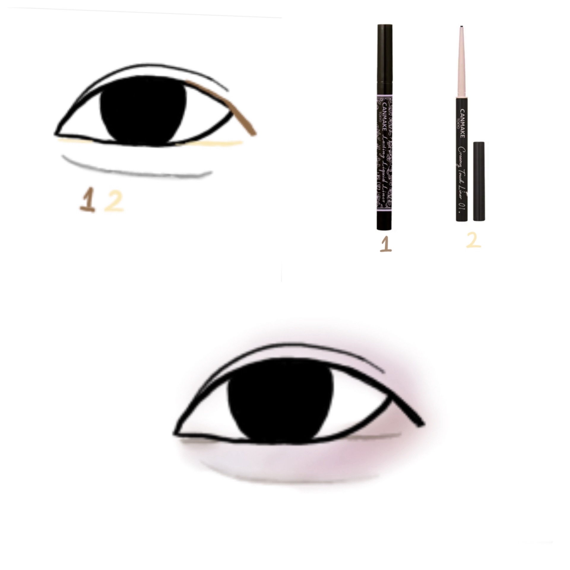 UR GLAM　BLOOMING EYE COLOR PALETTE/U R GLAM/アイシャドウパレットを使ったクチコミ（3枚目）