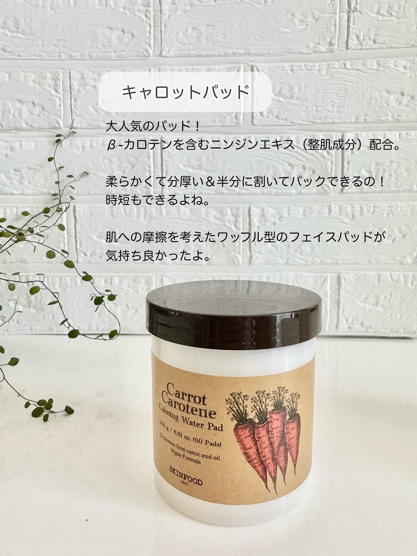 キャロットカロテン カーミングウォーターパッド/SKINFOOD/トナーパッドを使ったクチコミ(3枚目)