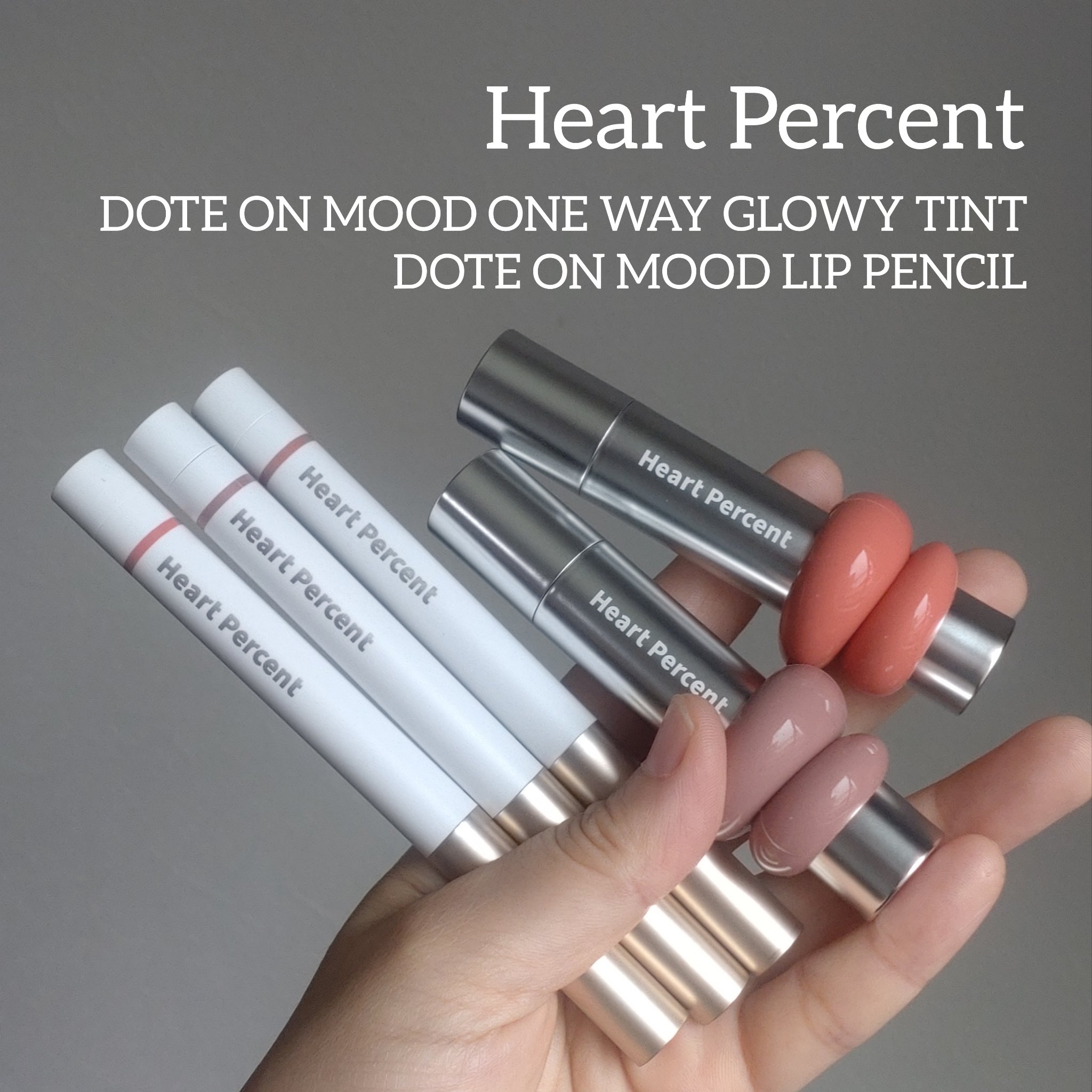 ハートパーセント #PR

ドットオンムードワンウェイグロイティント/ドットオンムードリップペンシル

透け感のあるミルキーなカラーのティントはひと塗りでガラス玉のようなツヤが演出できる
ベタつきなくみずみずしく唇になじみます
シアーで肌に