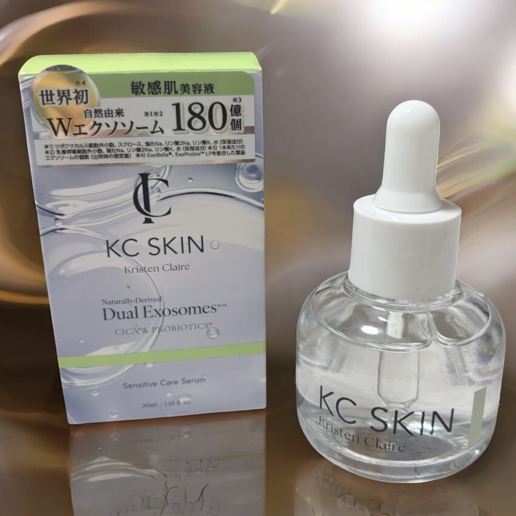 自然由来の（CICA＆乳酸菌）ダブルエクソソームの他、ナイアシンアミド・アラントイン
５種のセラミド・ヒアルロン酸を配合した美容液です✧

水のようにサラサラなテクスチャーで、じっくり馴染みます☺︎

しっとりふっくらして、キメが整う感じが