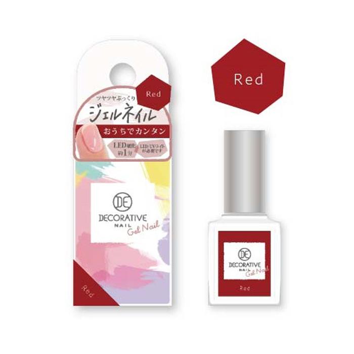 デコラティブ ジェルネイル レッド