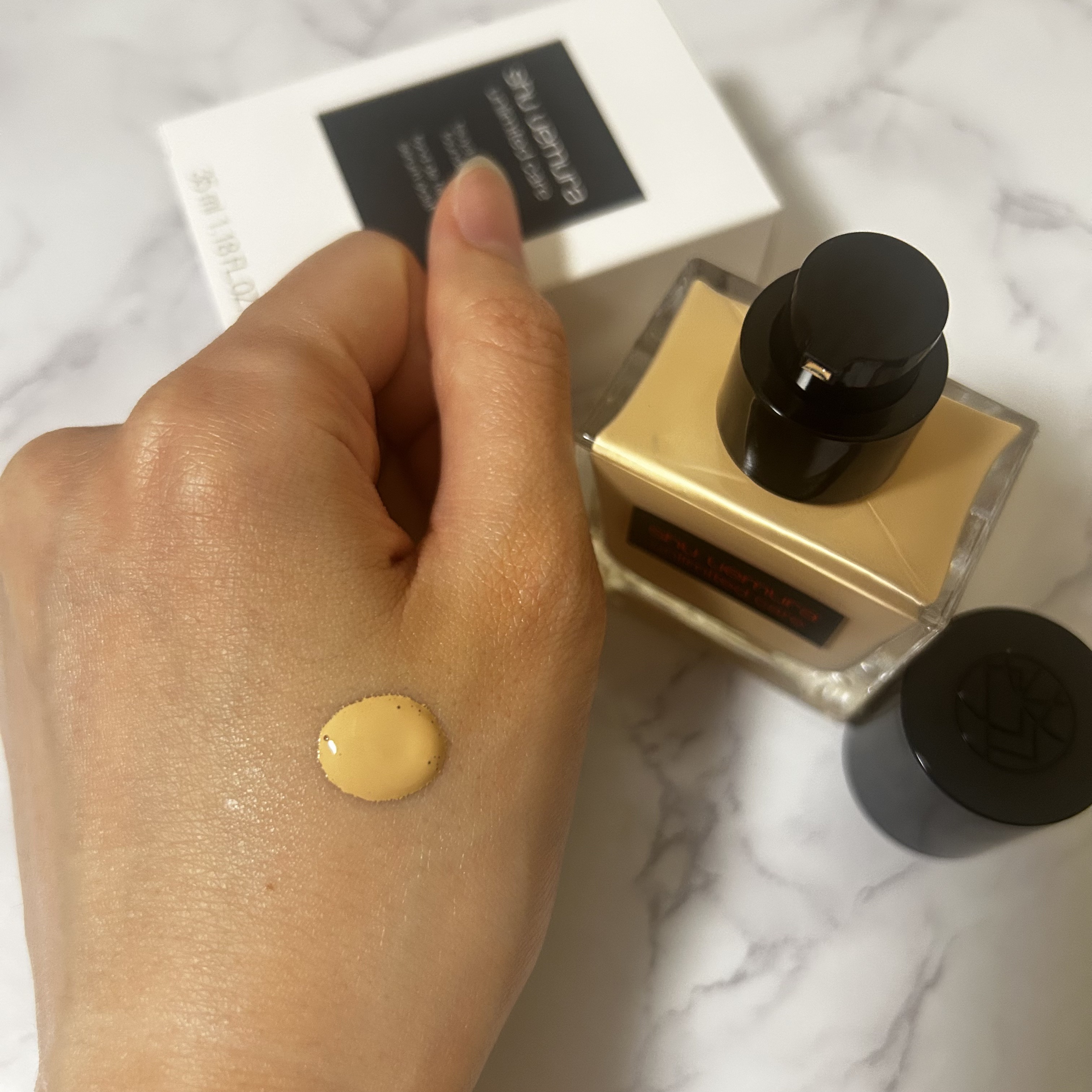 アンリミテッド ケア ツヤ セラム ファンデーション/shu uemura/リキッドファンデーションを使ったクチコミ（3枚目）