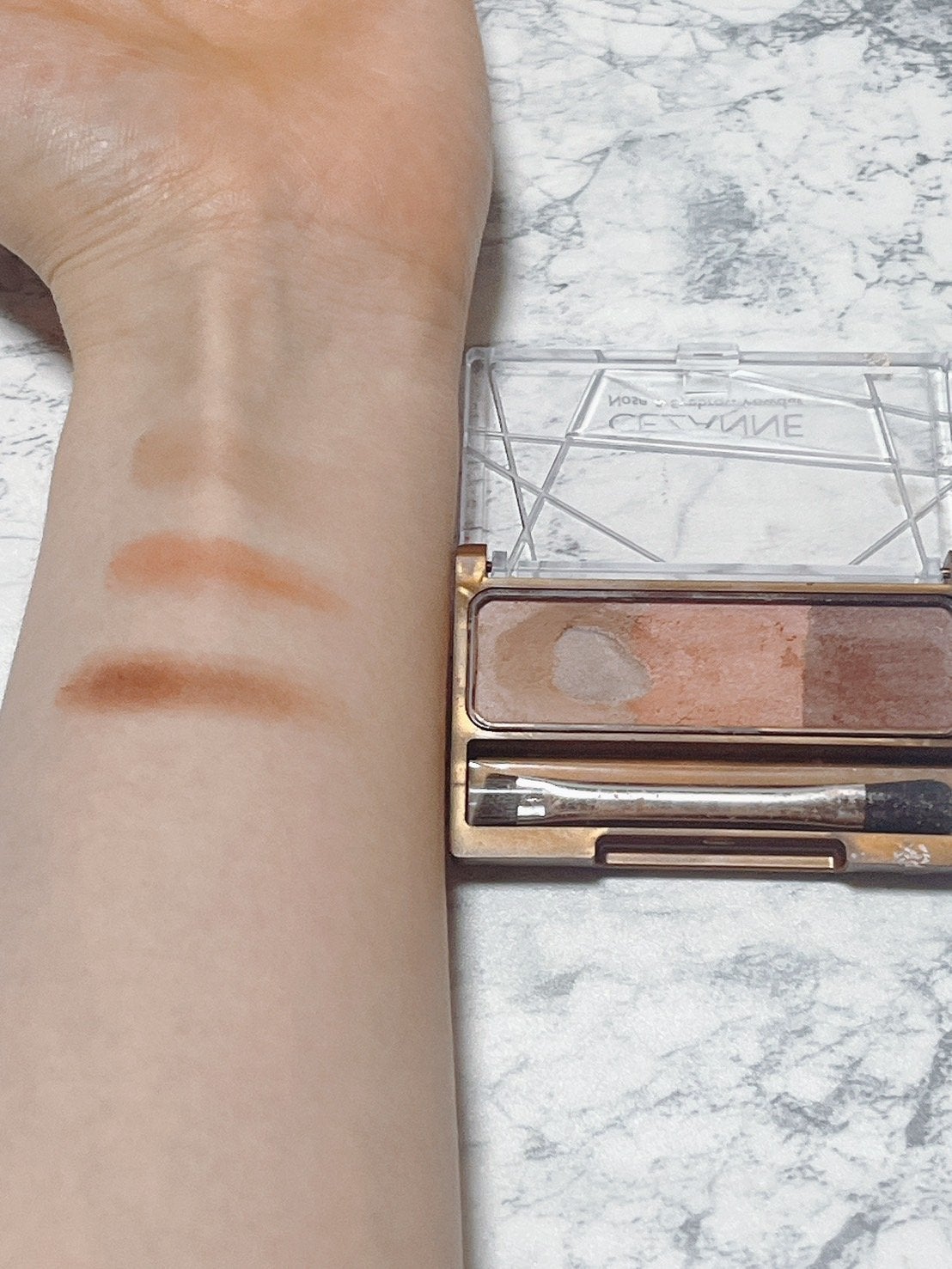 ノーズ&アイブロウパウダー/CEZANNE/パウダーアイブロウを使ったクチコミ(2枚目)