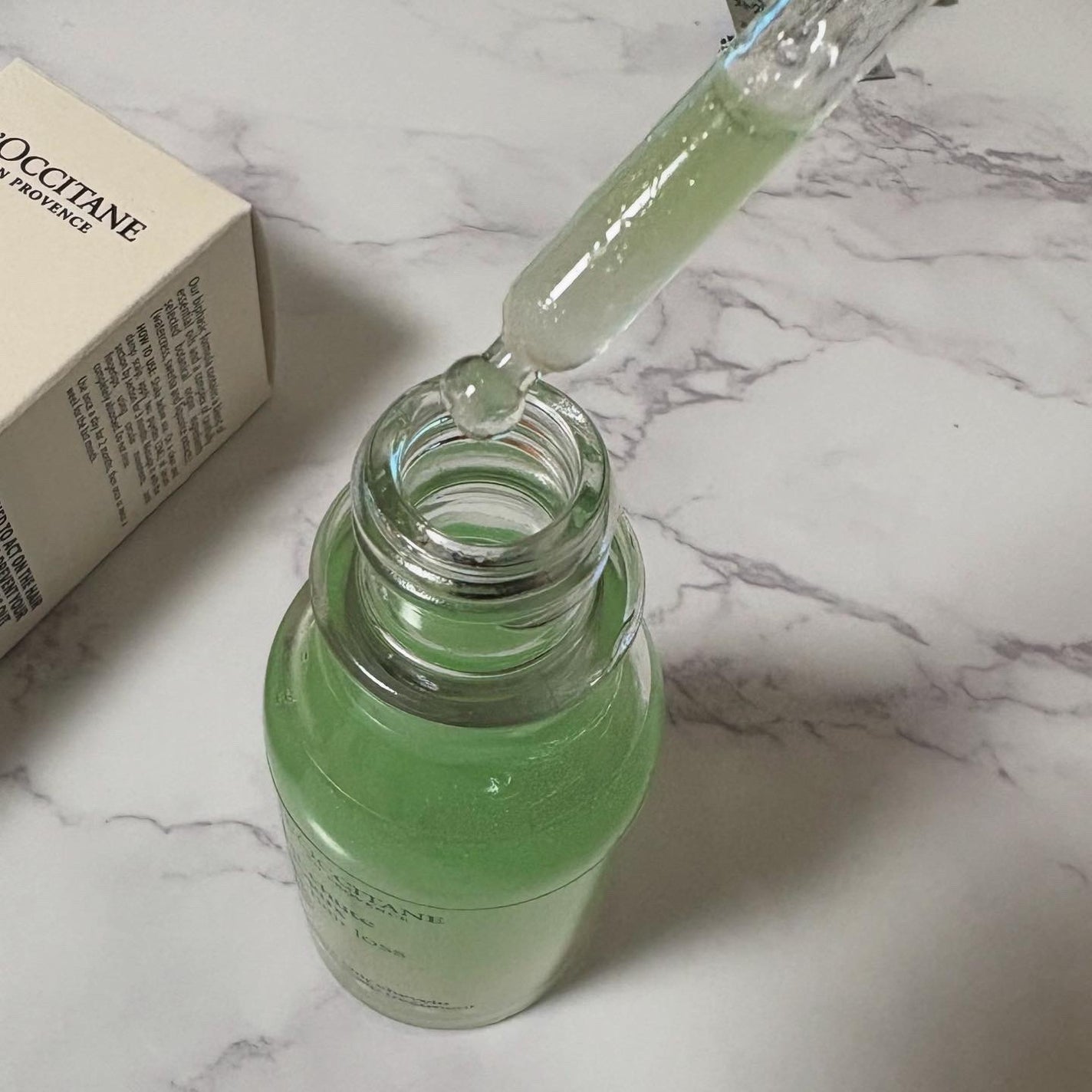 薬用 メディカル アンチヘアロスセラム/L'OCCITANE/頭皮ローションを使ったクチコミ(2枚目)