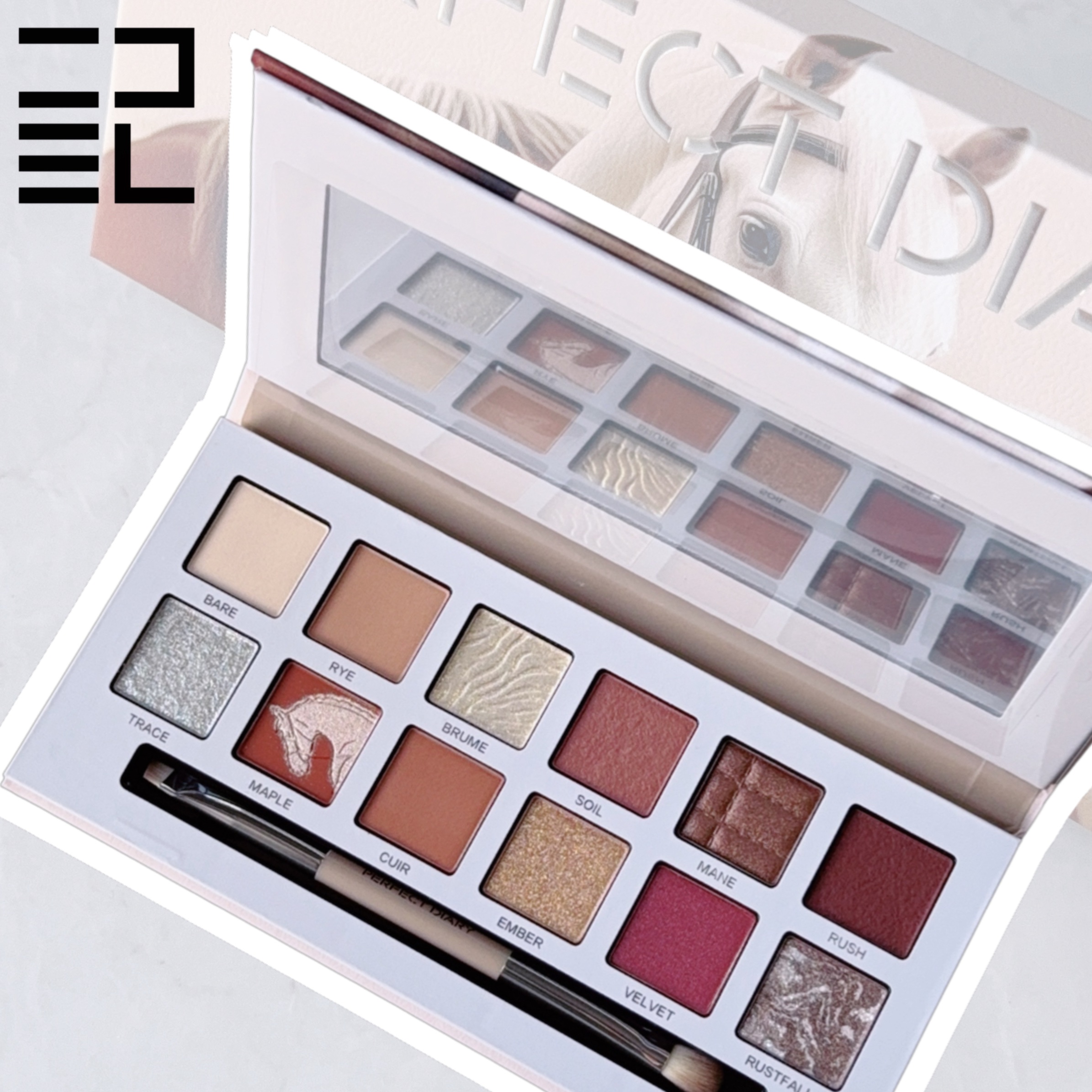 エクスプローラ12色 動物アイシャドウパレット オータムチェスナット/PERFECT DIARY/アイシャドウパレットを使ったクチコミ（1枚目）