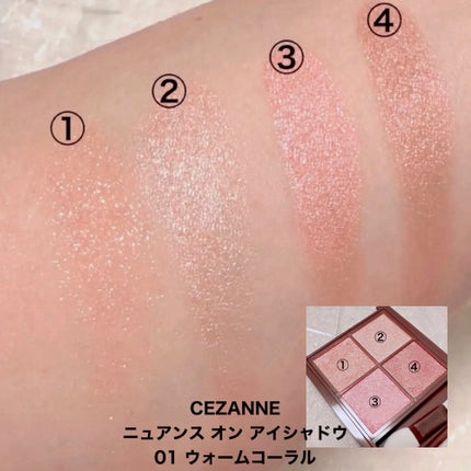 トーンアップアイシャドウ/CEZANNE/アイシャドウパレットを使ったクチコミ(6枚目)