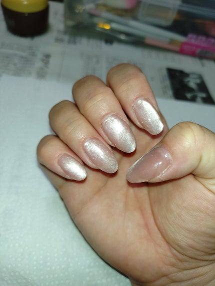 まっつん on LIPS 「久々のマグネットネイル🧲前回同様ネイルチップで長さ出し💅You..」(7枚目)