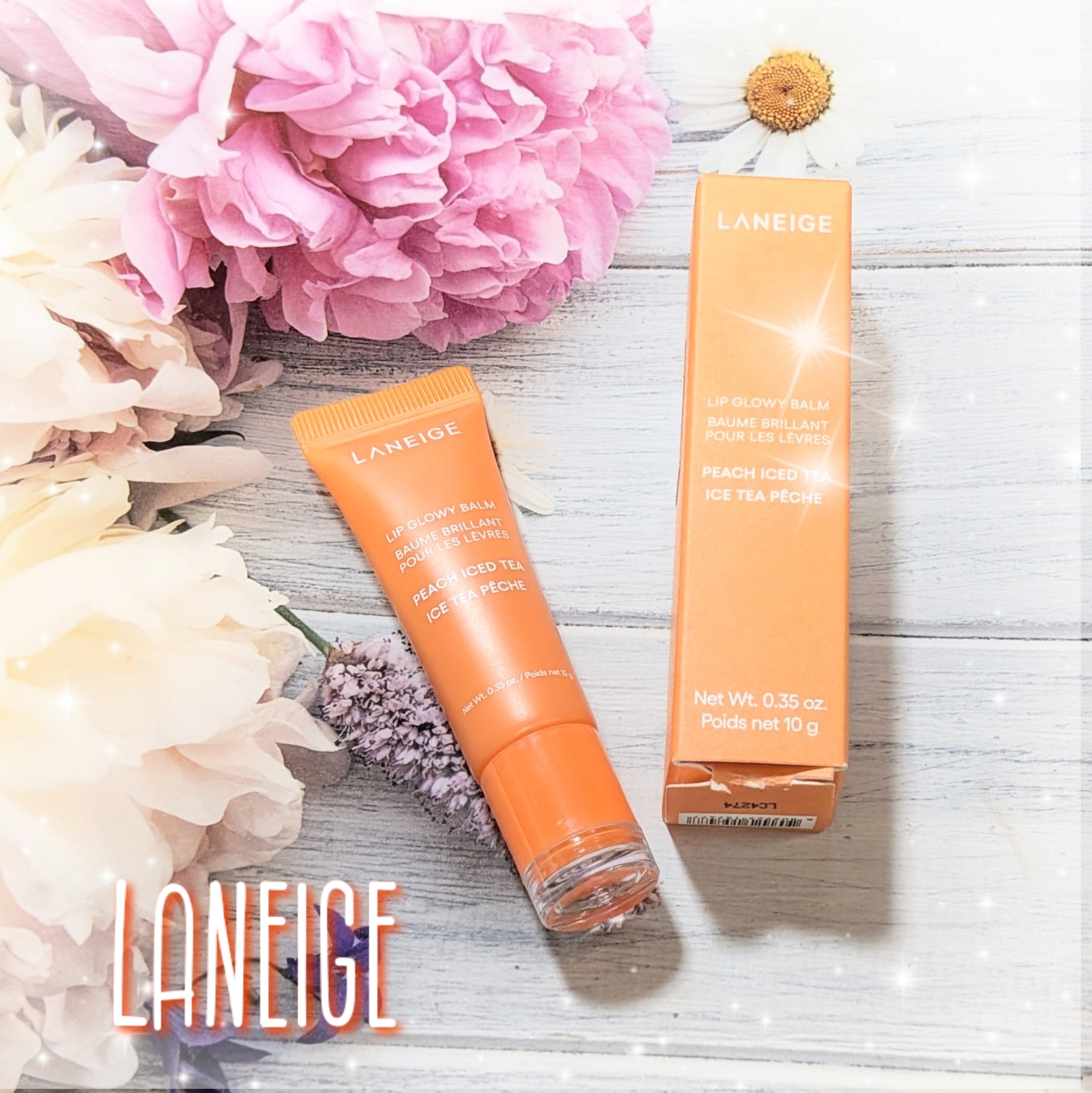 リップグロウィバーム ピーチアイスティー/LANEIGE/リップバームを使ったクチコミ（1枚目）