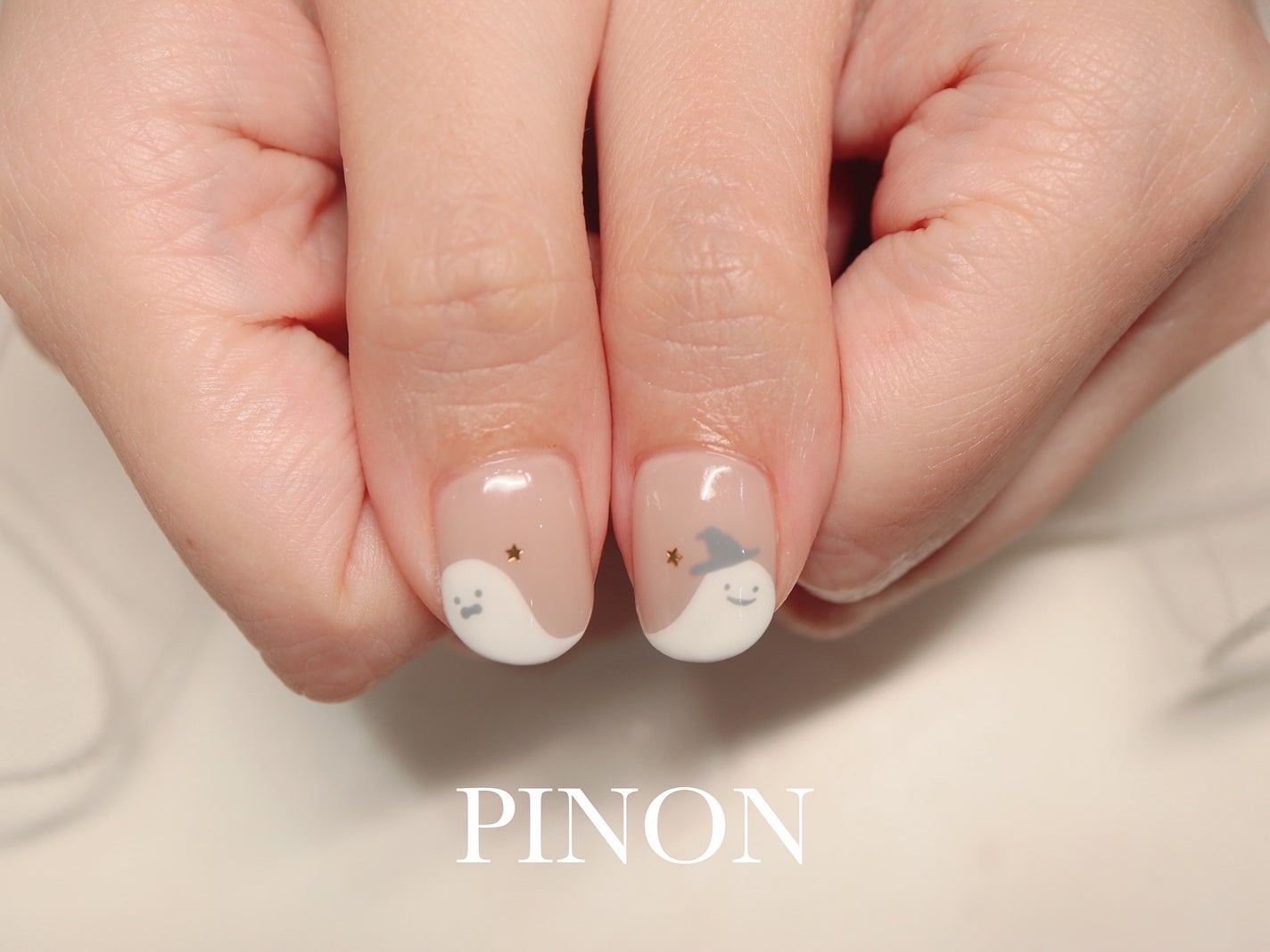 shino on LIPS 「Halloweensimplecourse👻優しい色味のおばけ..」(1枚目)