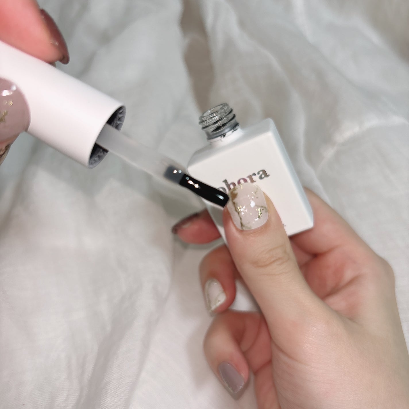 セミキュアジェルネイル(ハンド)/ohora/ネイルシールを使ったクチコミ(4枚目)