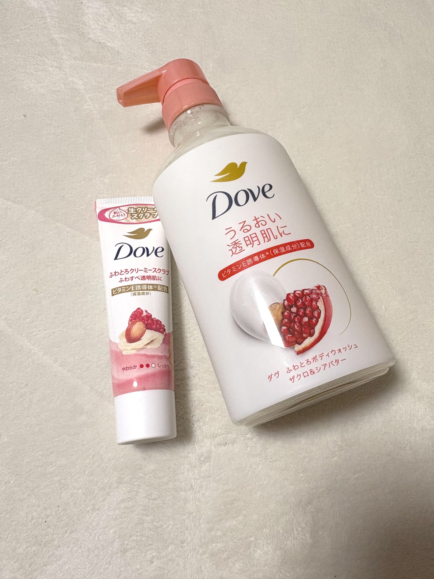 ダヴ ふわとろ クリーミースクラブ ザクロ&シアバター/ダヴ/ボディスクラブを使ったクチコミ(1枚目)