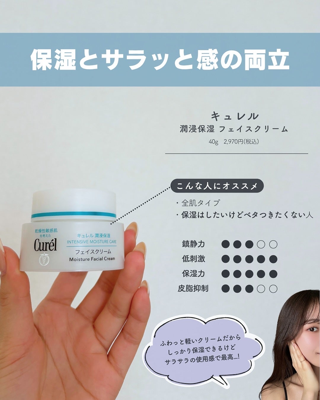 白湯(サユ) | ニキビと戦うOL🤍 on LIPS 「・白湯です🫶🏻今回は大好きなキュレルの推しアイテム5つを紹介!..」(5枚目)