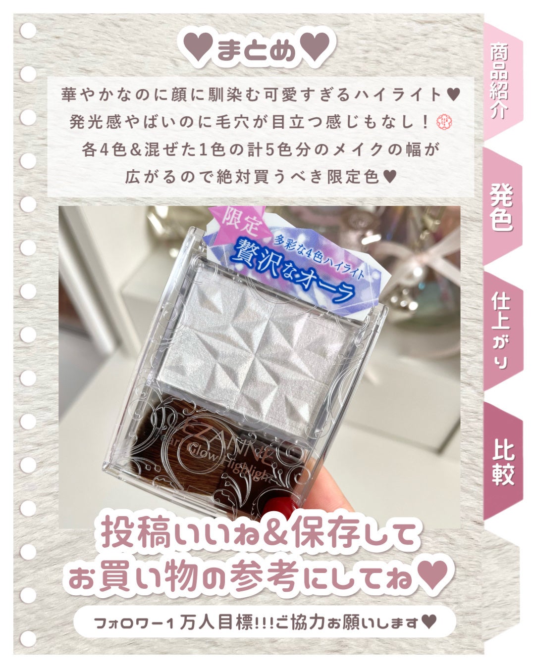 パールグロウハイライト/CEZANNE/ハイライト・シェーディングを使ったクチコミ(6枚目)