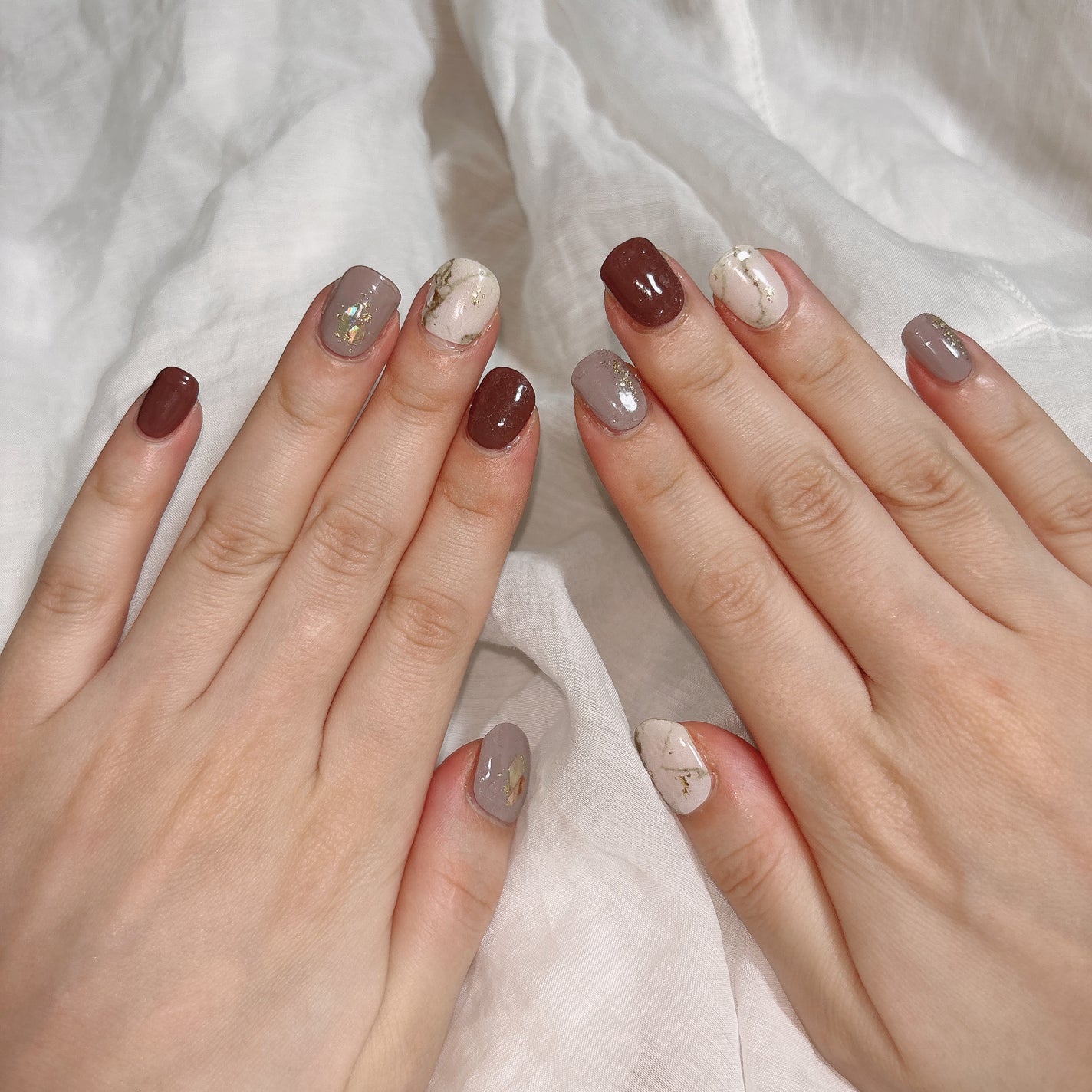 セミキュアジェルネイル(ハンド)/ohora/ネイルシールを使ったクチコミ(7枚目)