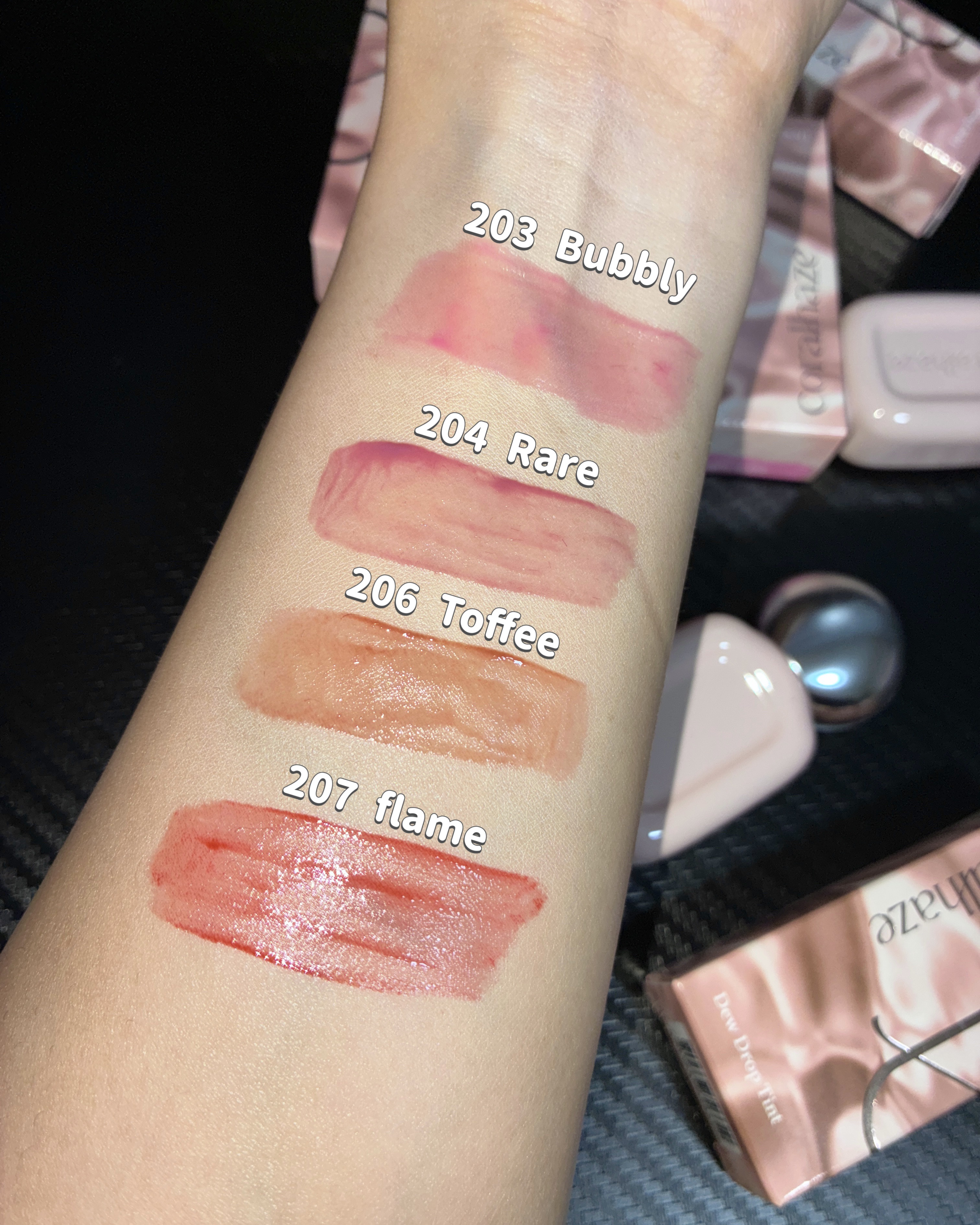 デュー ドロップ ティント/Coralhaze/リップティントを使ったクチコミ（2枚目）