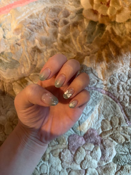 #セルフネイル,#セルフネイル,#グラデーションネイル,#秋ネイル,#ラメネイル,#ショートネイル,#マグネットネイル,#リボンネイルのネイルデザイン