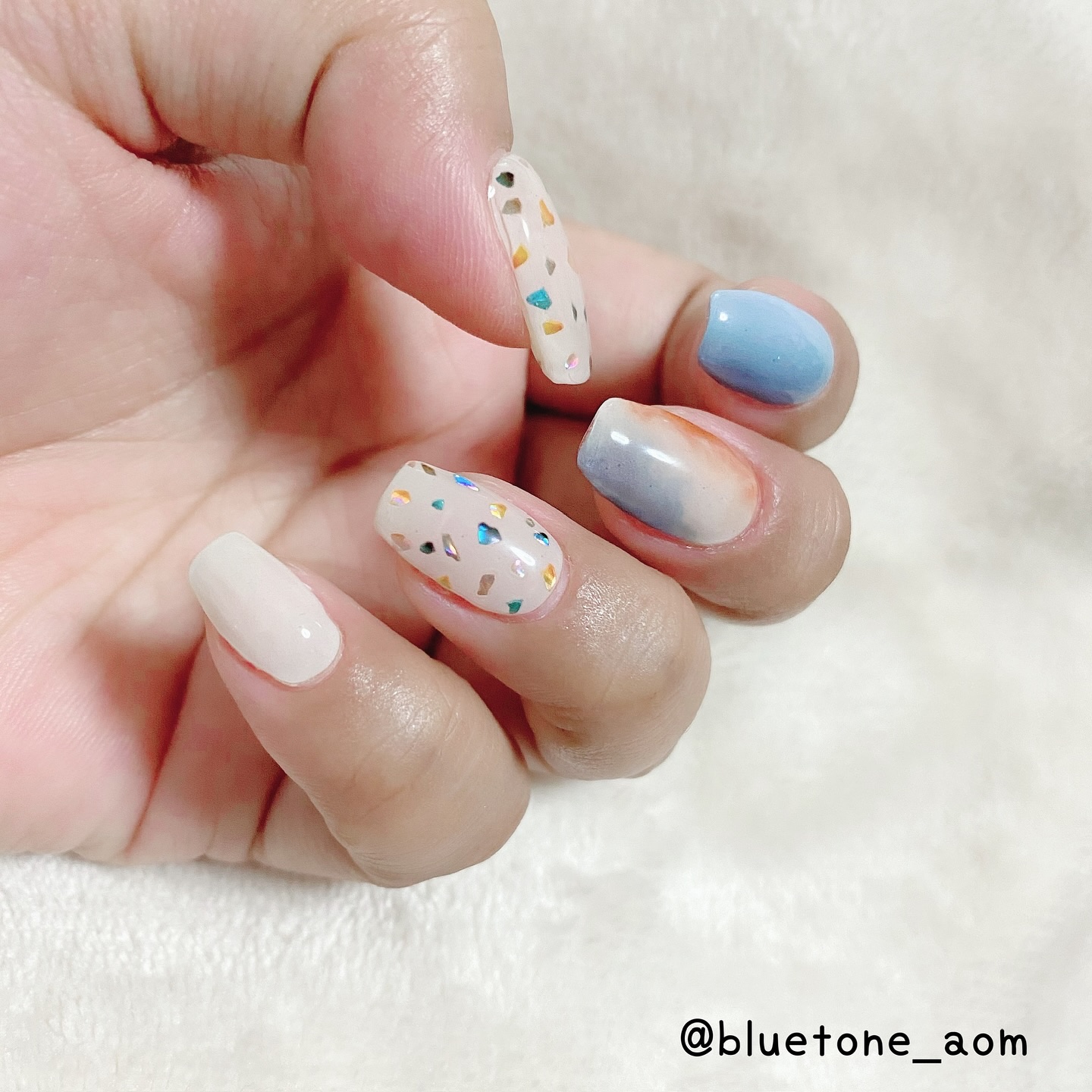 セミキュアジェルネイル（ハンド）/ohora/ネイルシールを使ったクチコミ（1枚目）
