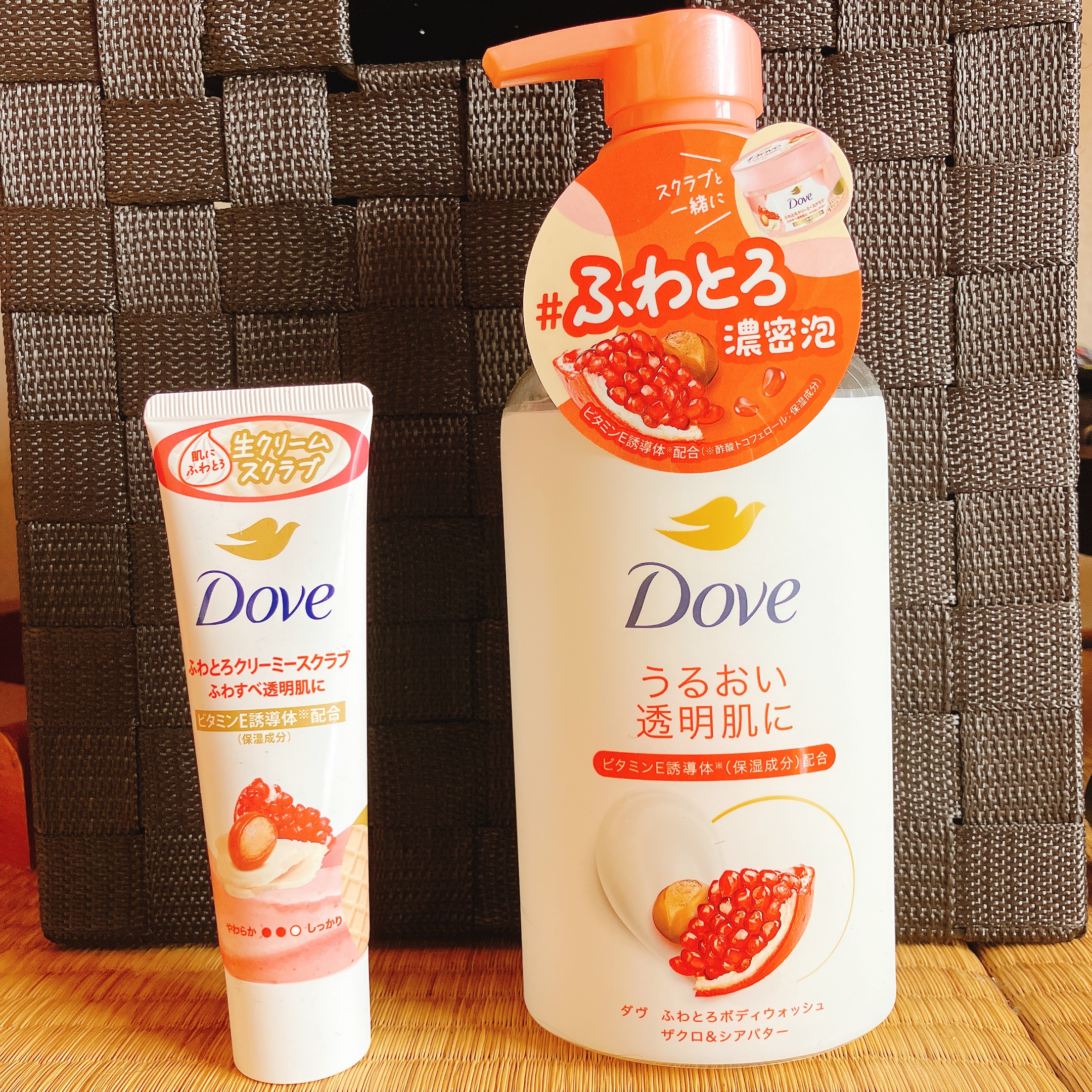 ダヴ ふわとろクリーミースクラブ ザクロ＆シアバター/ダヴ/ボディスクラブを使ったクチコミ（1枚目）