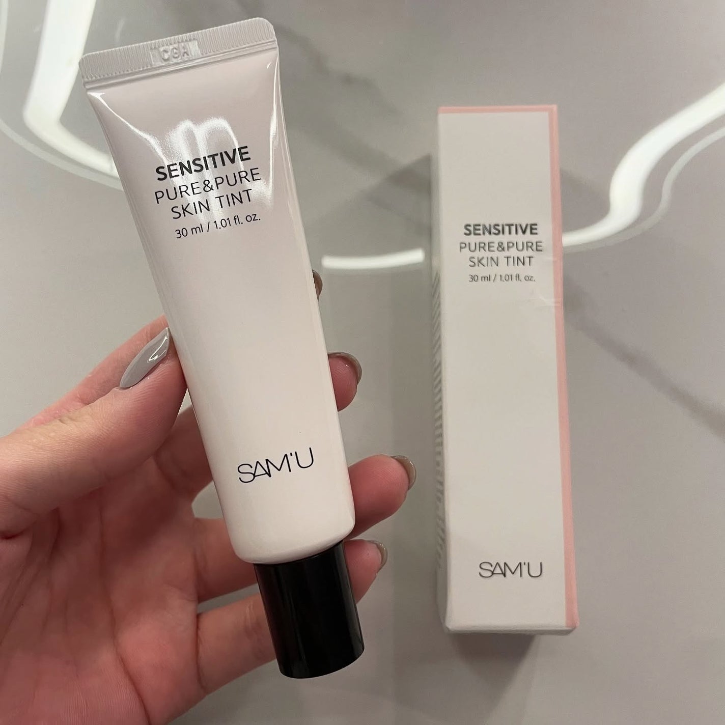 センシティブピュア&ピュアスキンティント/SAM'U/化粧下地を使ったクチコミ(1枚目)