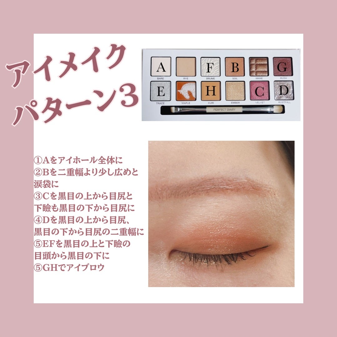 エクスプローラ12色 動物アイシャドウパレット/PERFECT DIARY/アイシャドウパレットを使ったクチコミ(5枚目)