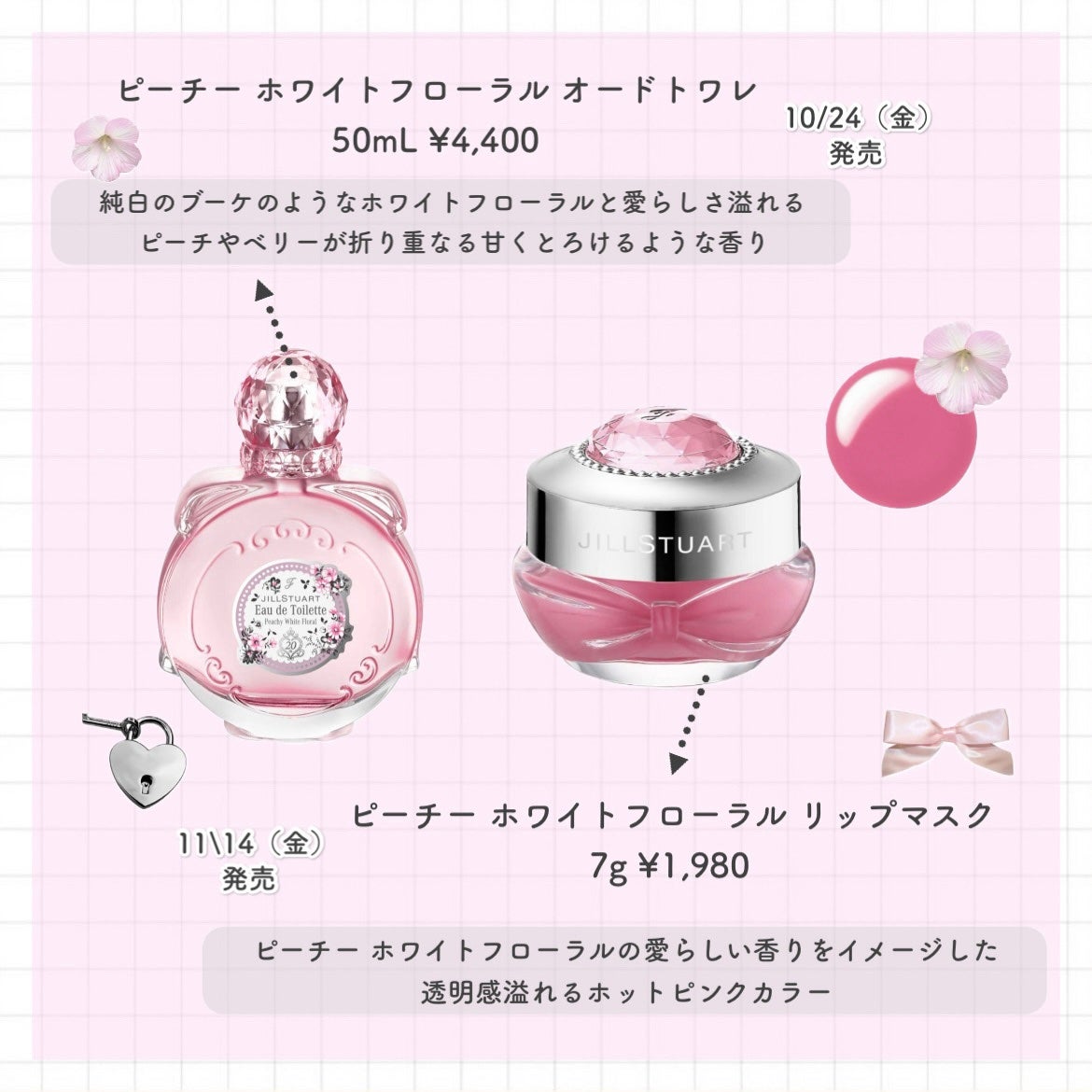 ジルスチュアート ピーチー ホワイトフローラル オードトワレ/JILL STUART/香水(レディース)を使ったクチコミ(3枚目)