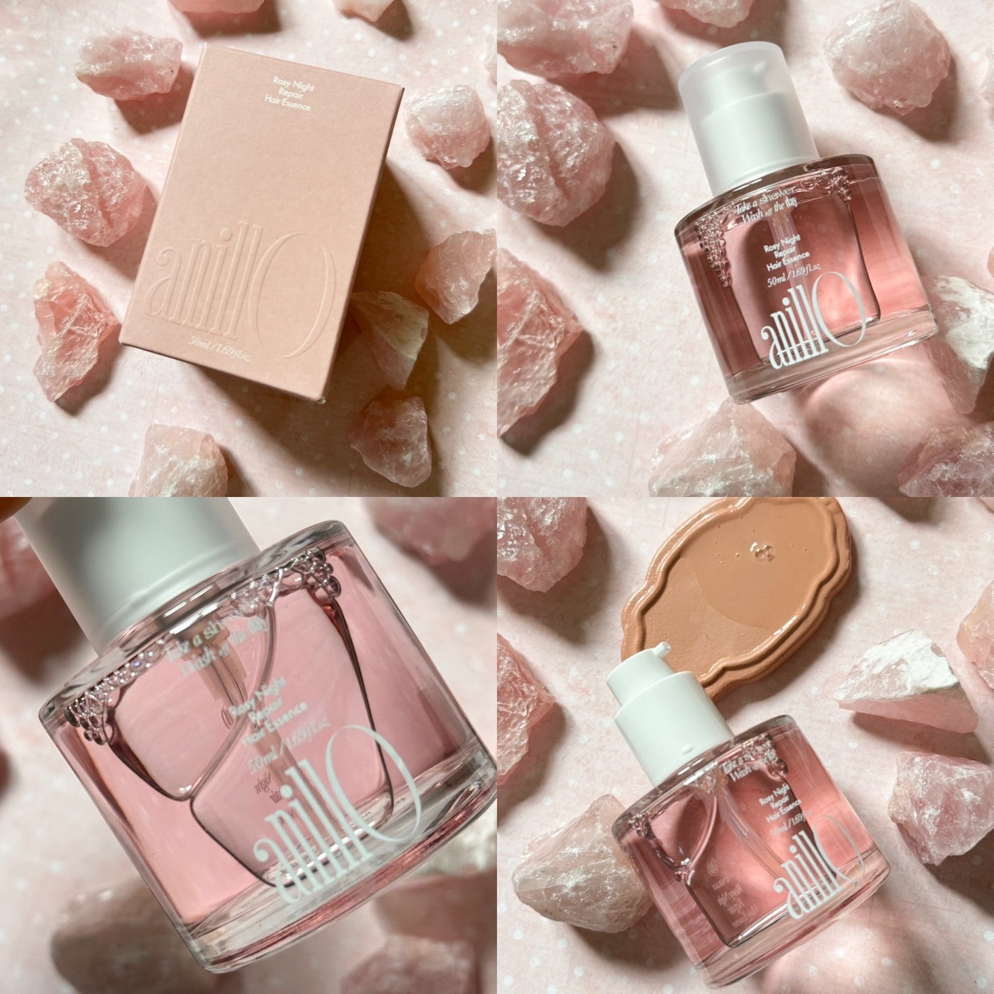 ロージーナイトヘアエッセンス/ANILLO/ヘアオイルを使ったクチコミ(4枚目)